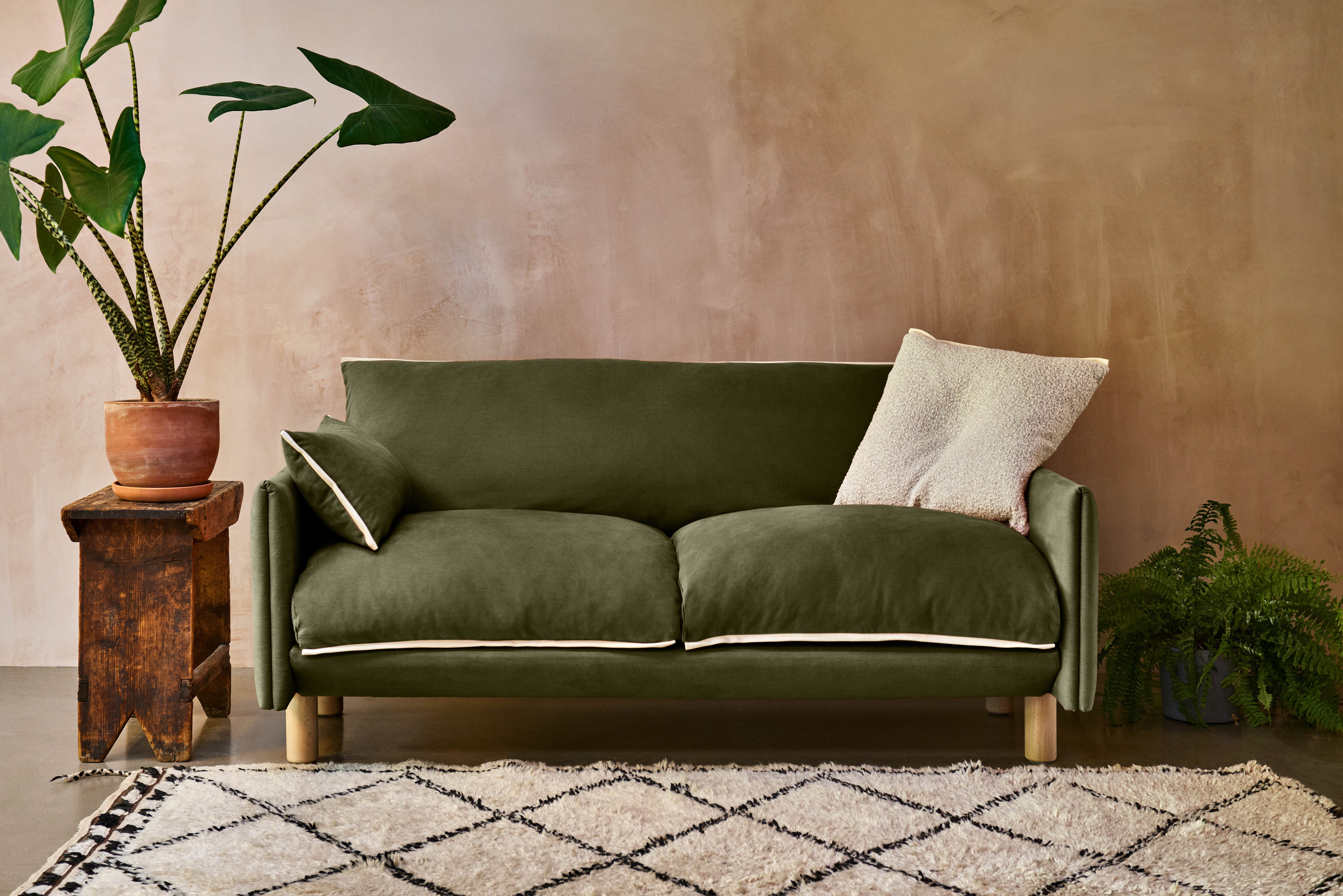 How to Style a Green Sofa