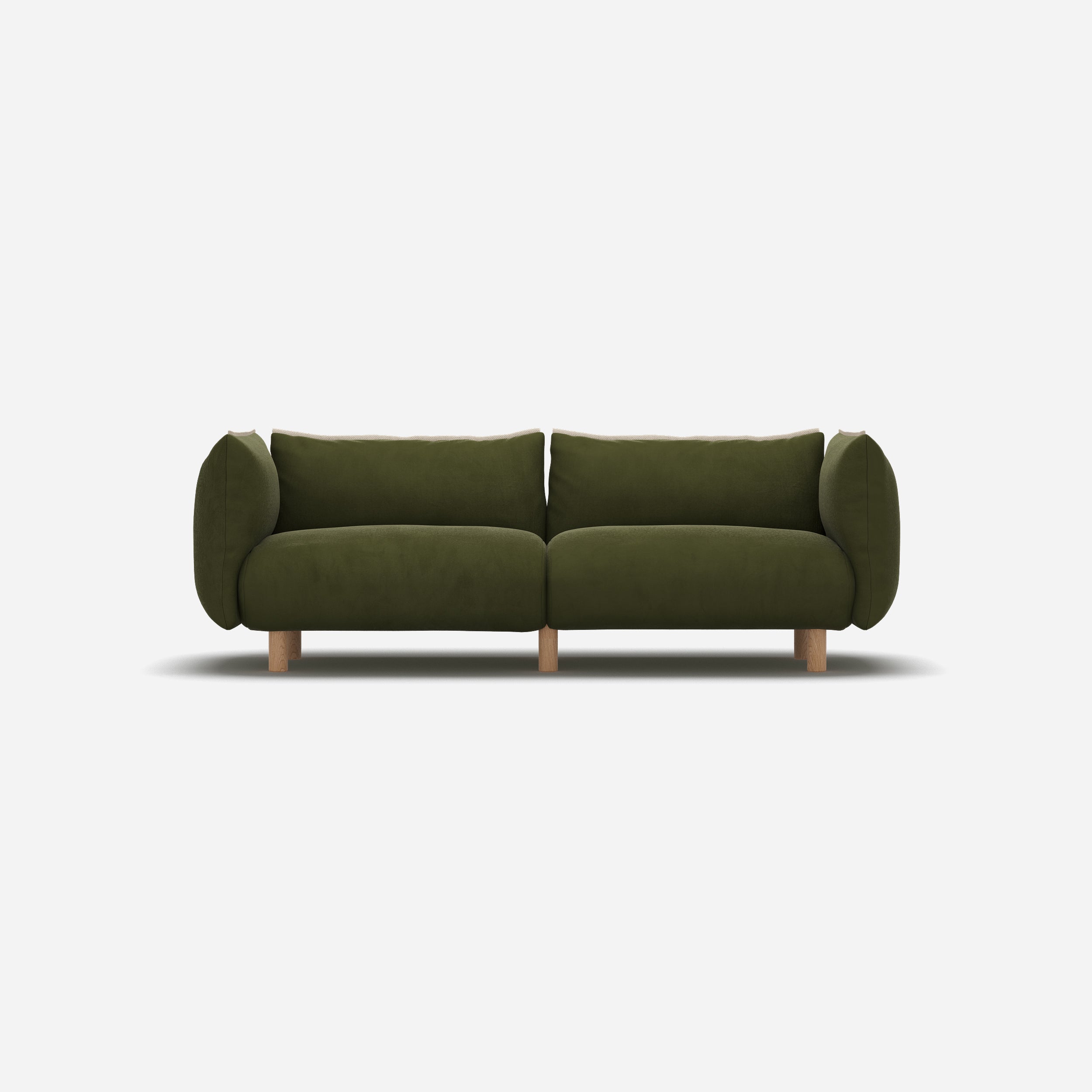 @ Dark Green Velvet | Natural Trim