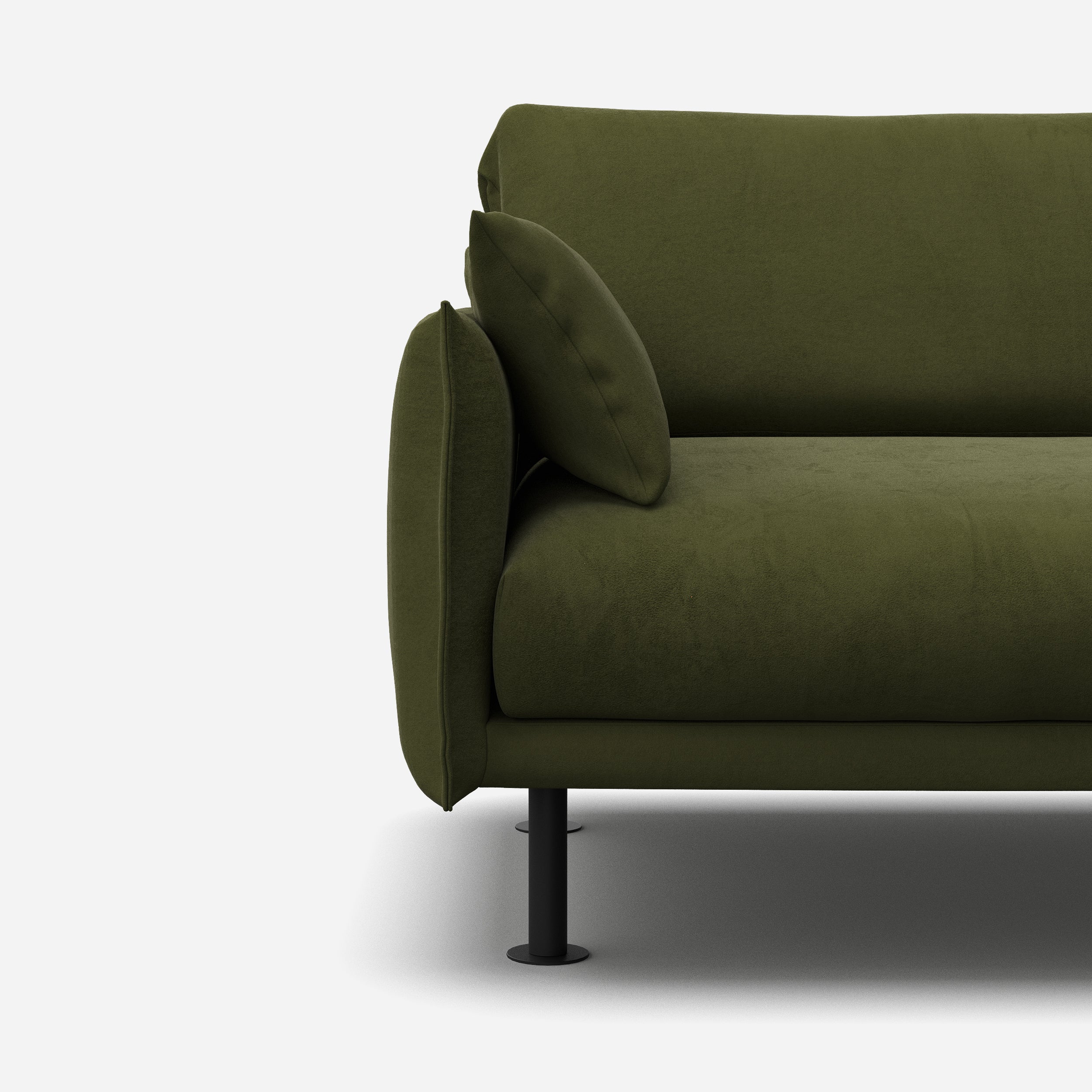 @ Dark Green Velvet | Black Legs