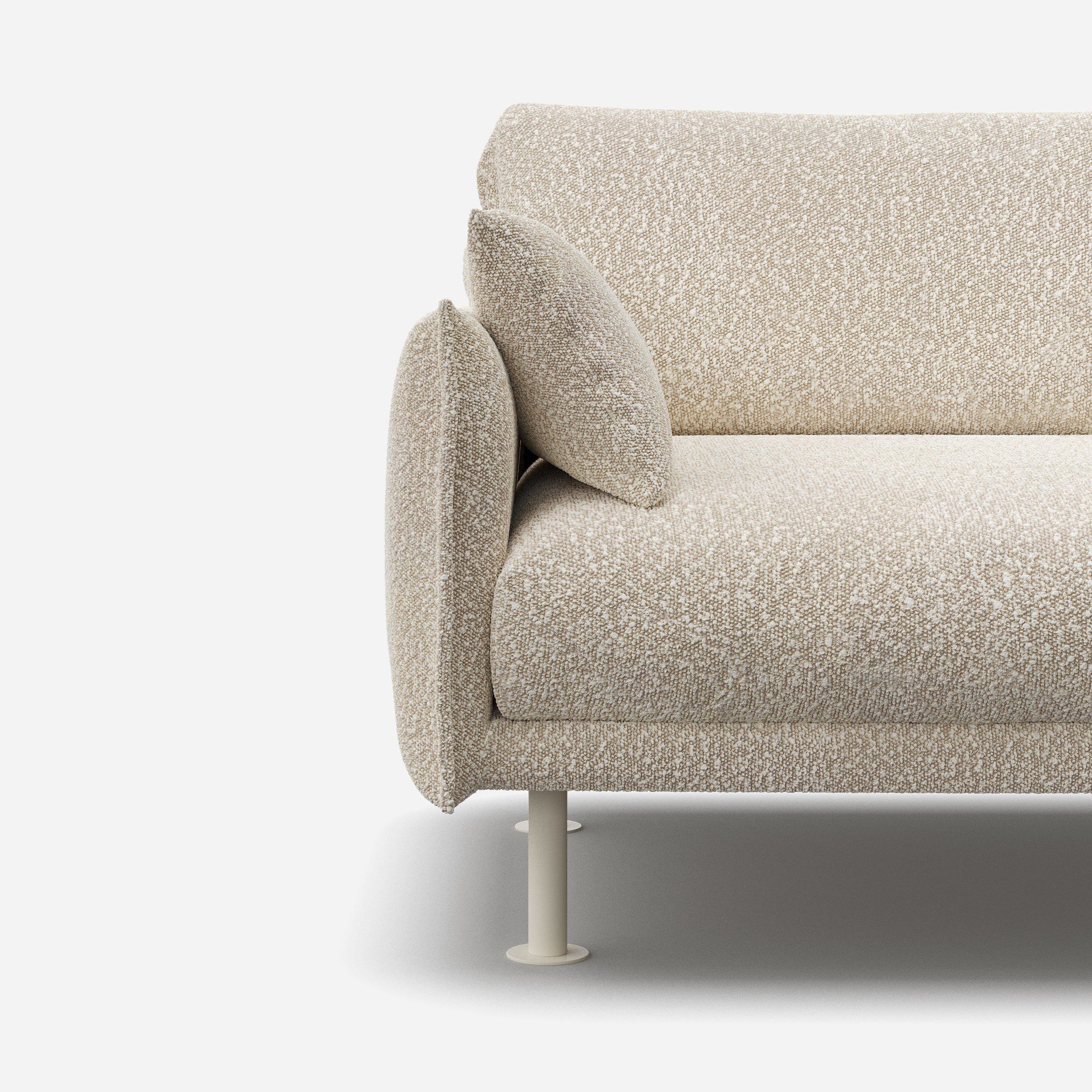 @ Ecru Boucle | Off White Legs