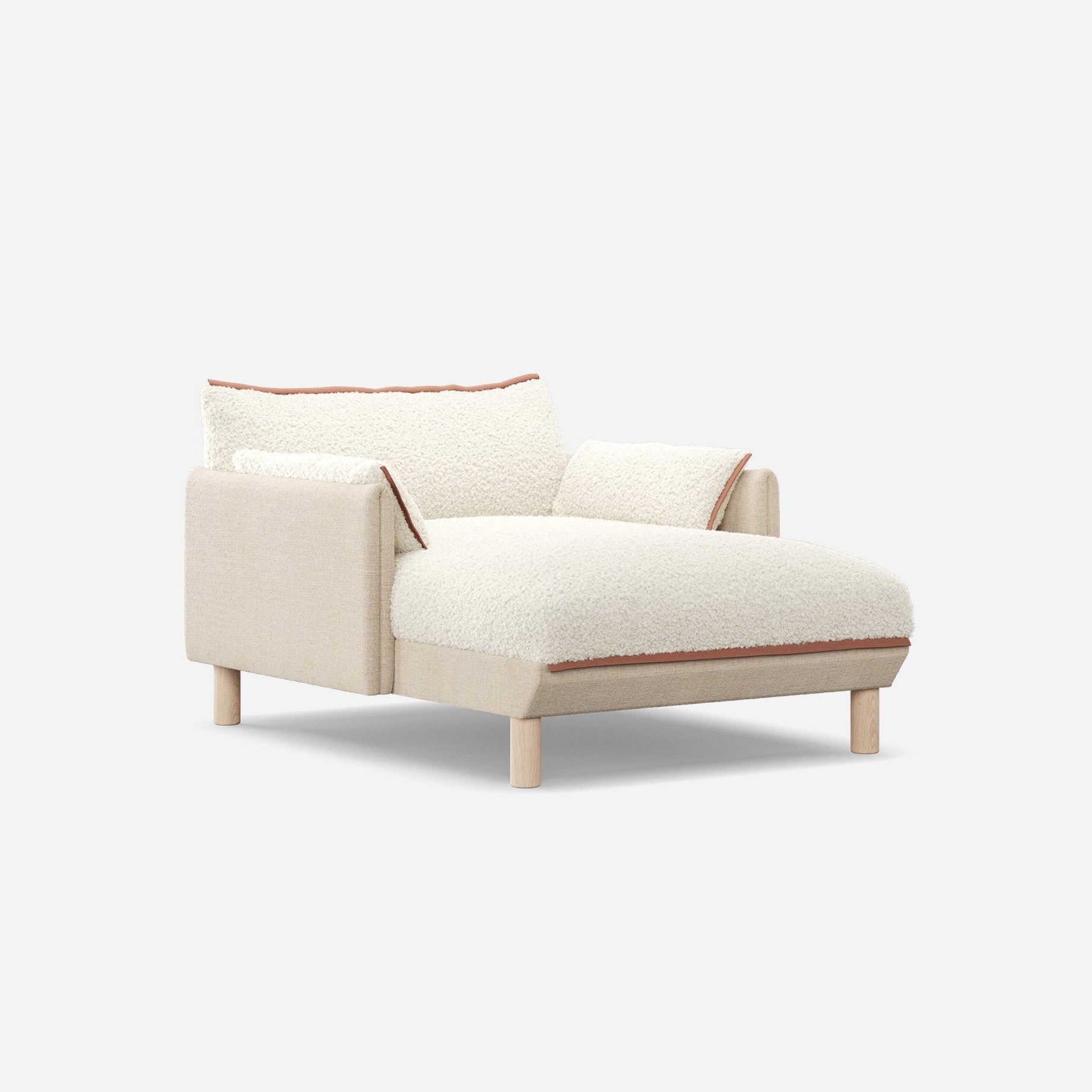 @ Cream Fleece & Cream Textured Weave | Brick Trim