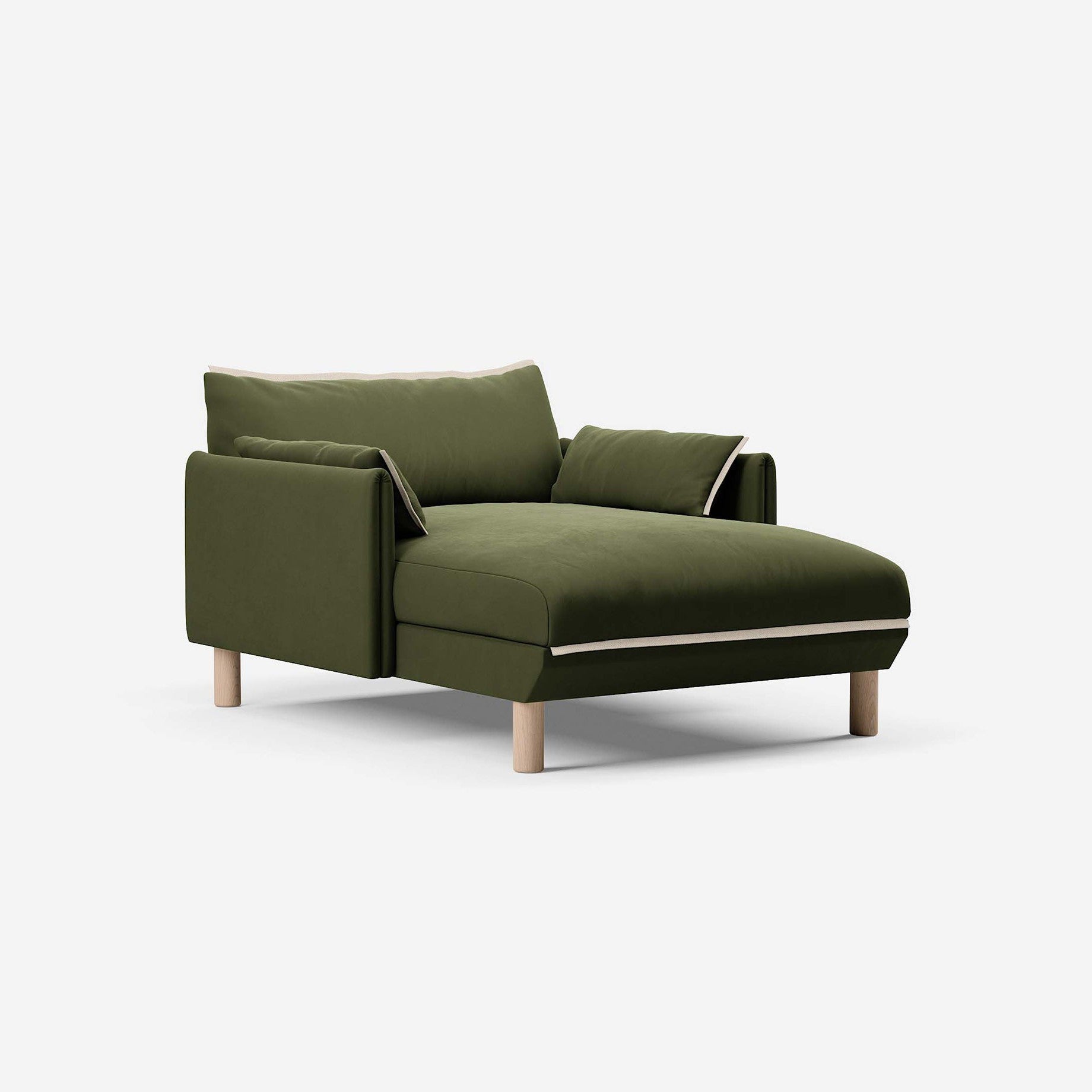 @ Dark Green Velvet | Natural Trim