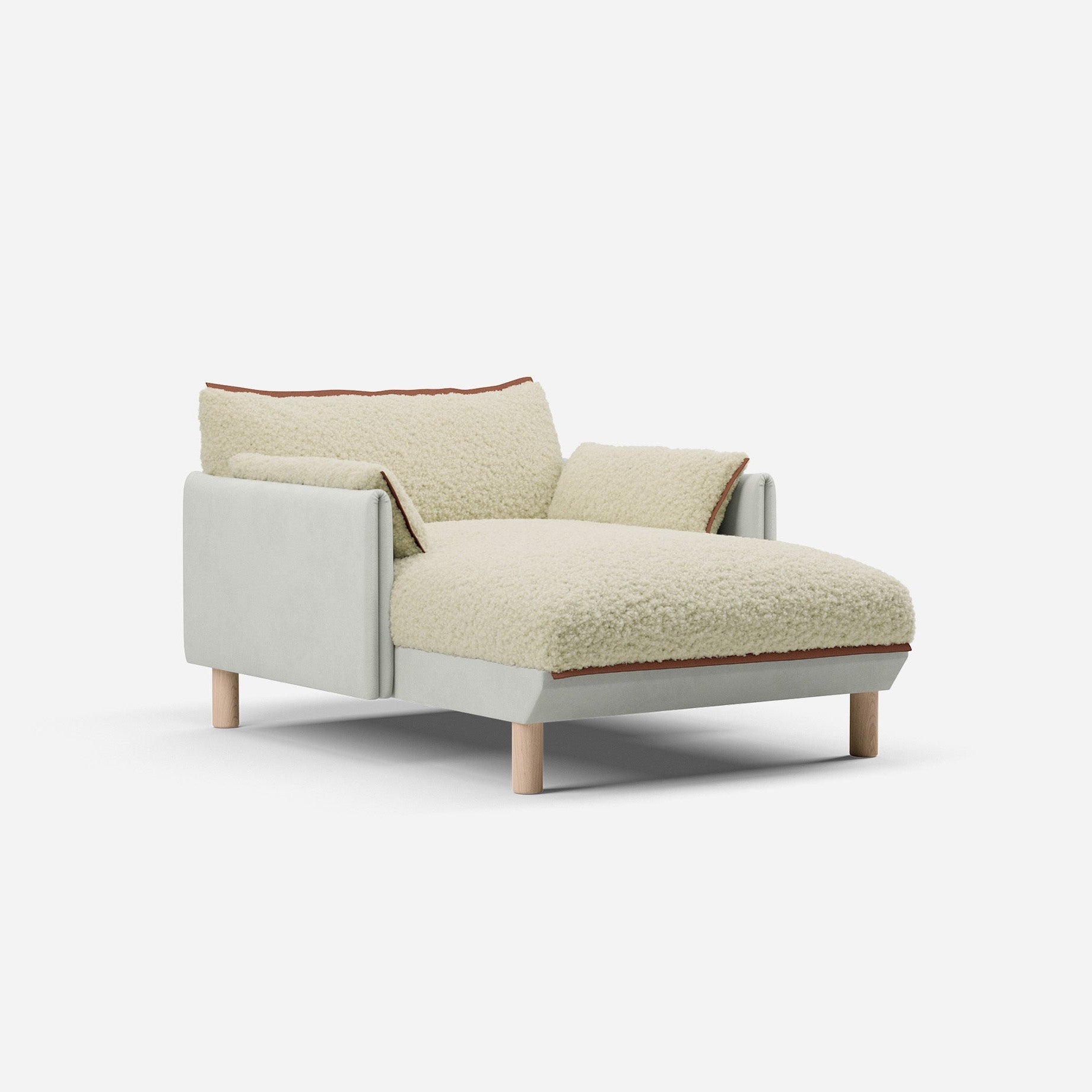 @ Cream Fleece & Natural Cotton | Brick Trim