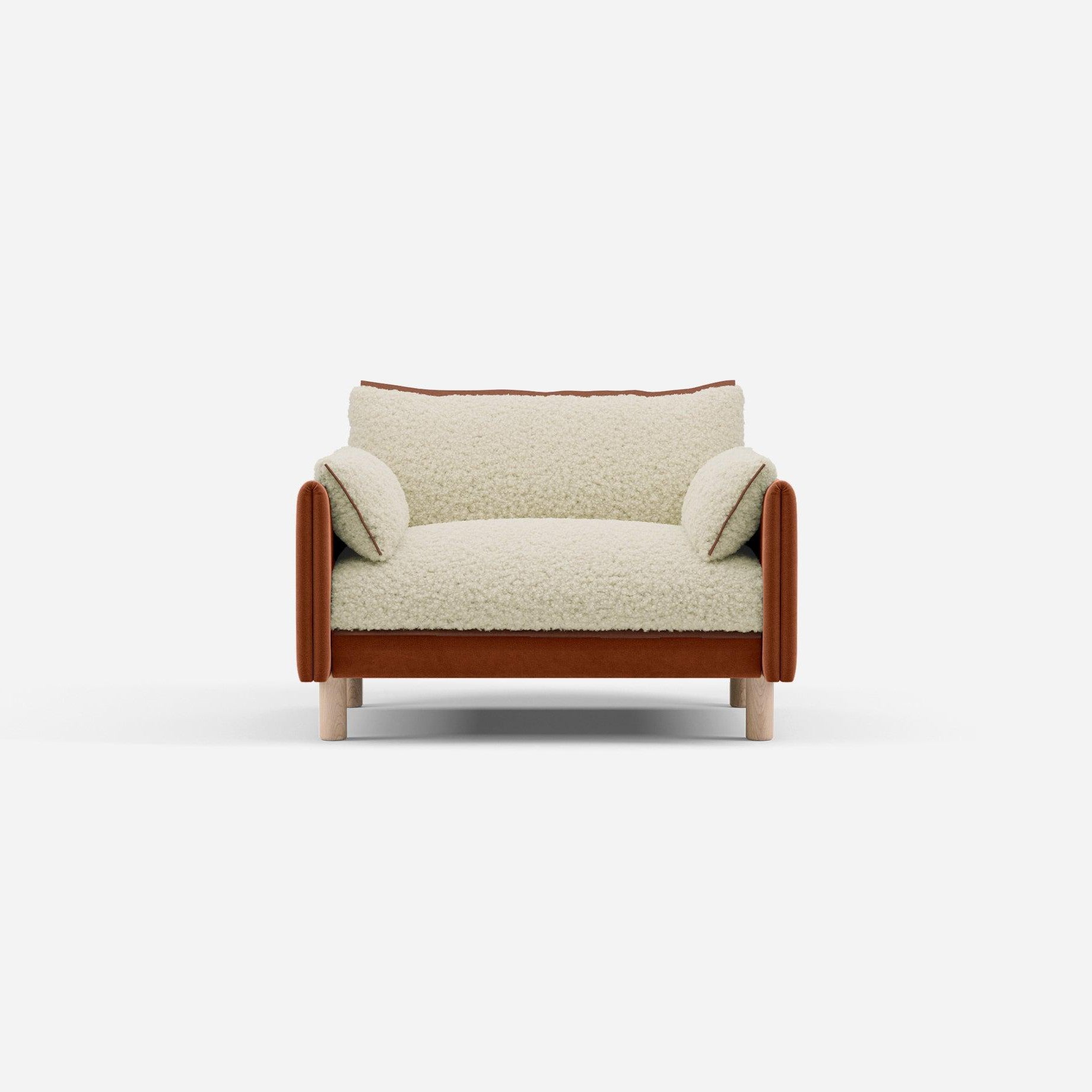 @ Cream Fleece & Henna Cotton | Brick Trim