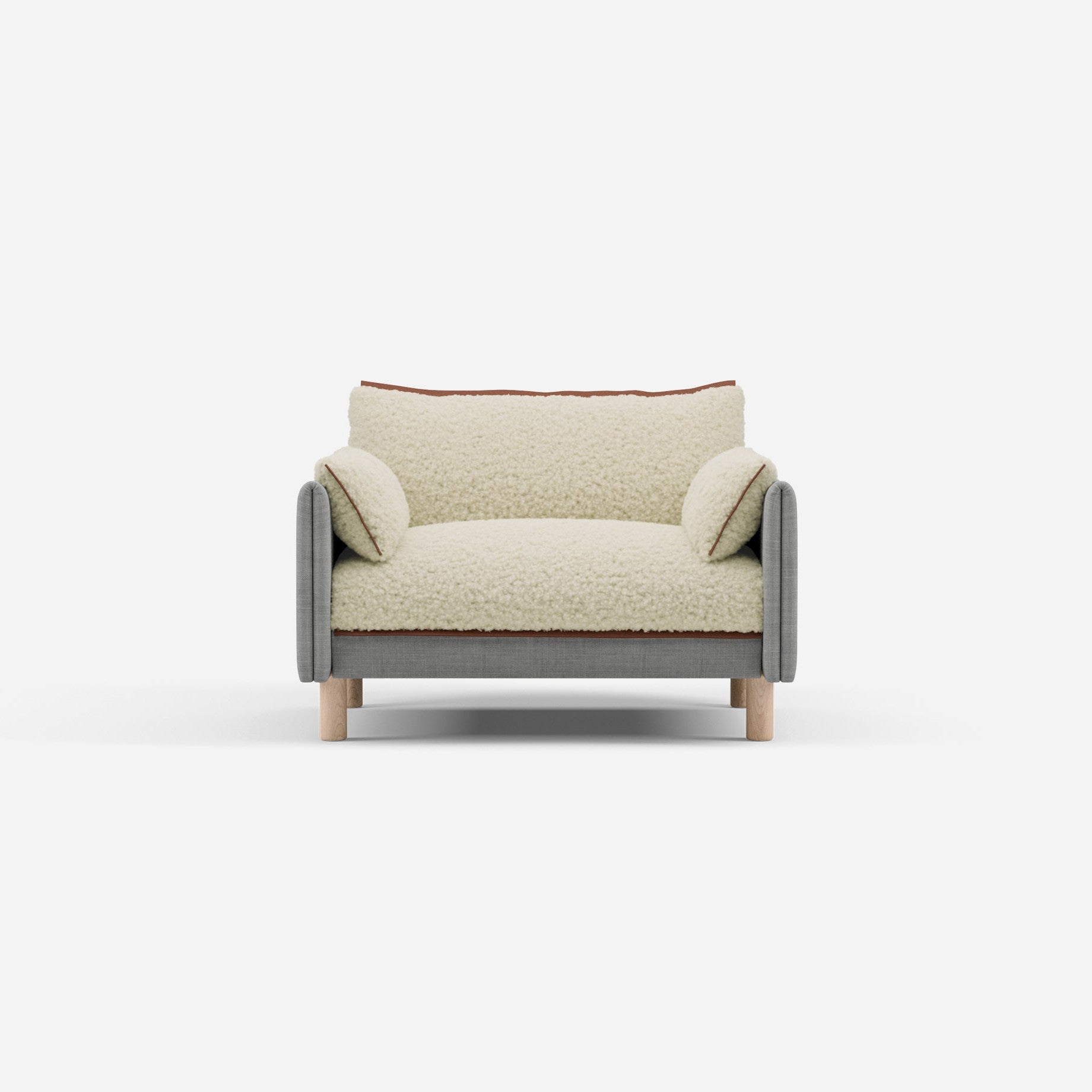 @ Cream Fleece & Light Grey Weave | Brick Trim