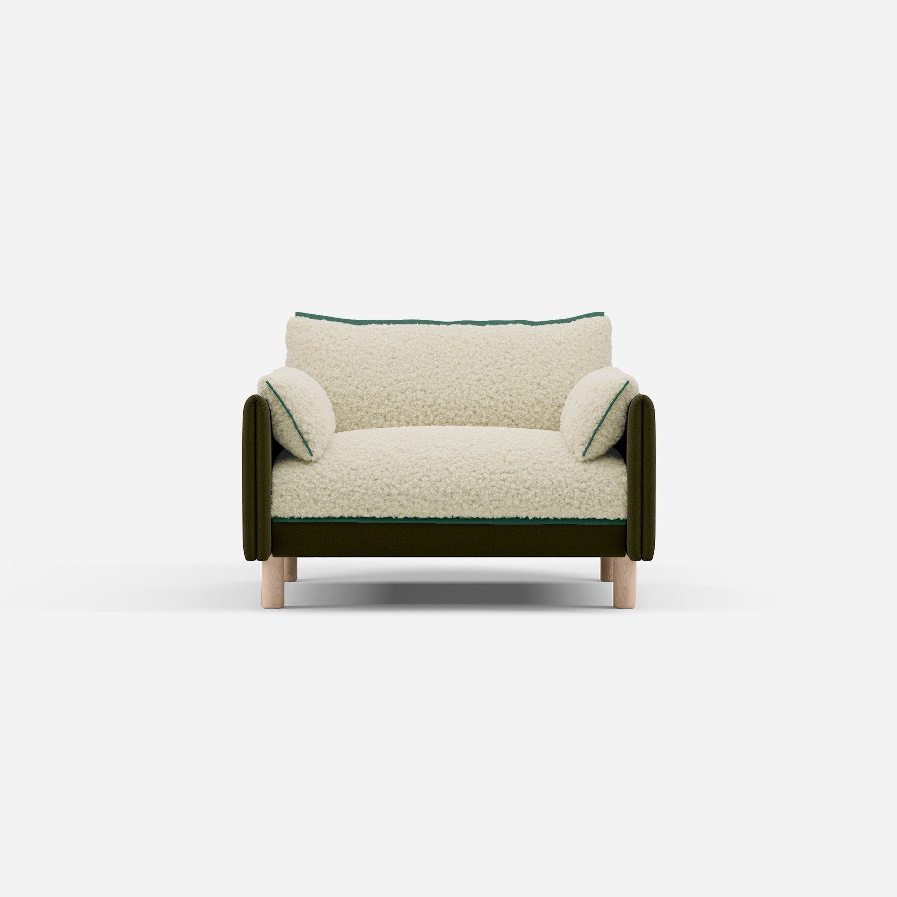 @ Cream Fleece & Meadow Cotton | Green Trim