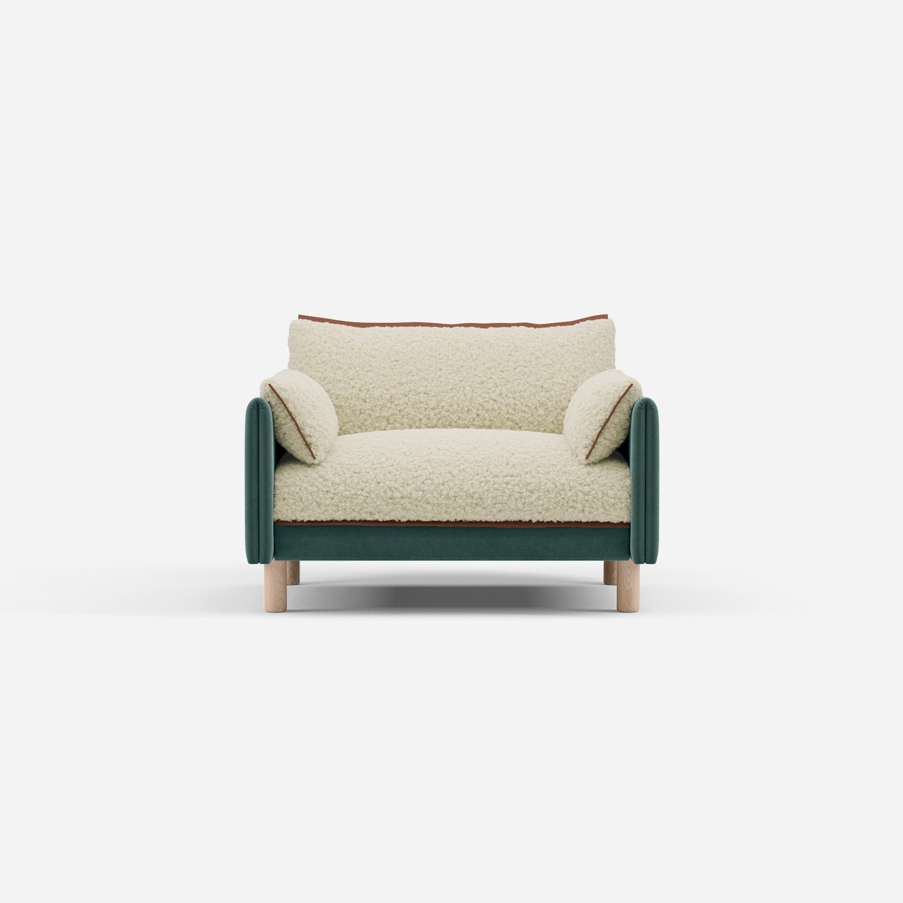 @ Cream Fleece & Sage Cotton | Brick Trim