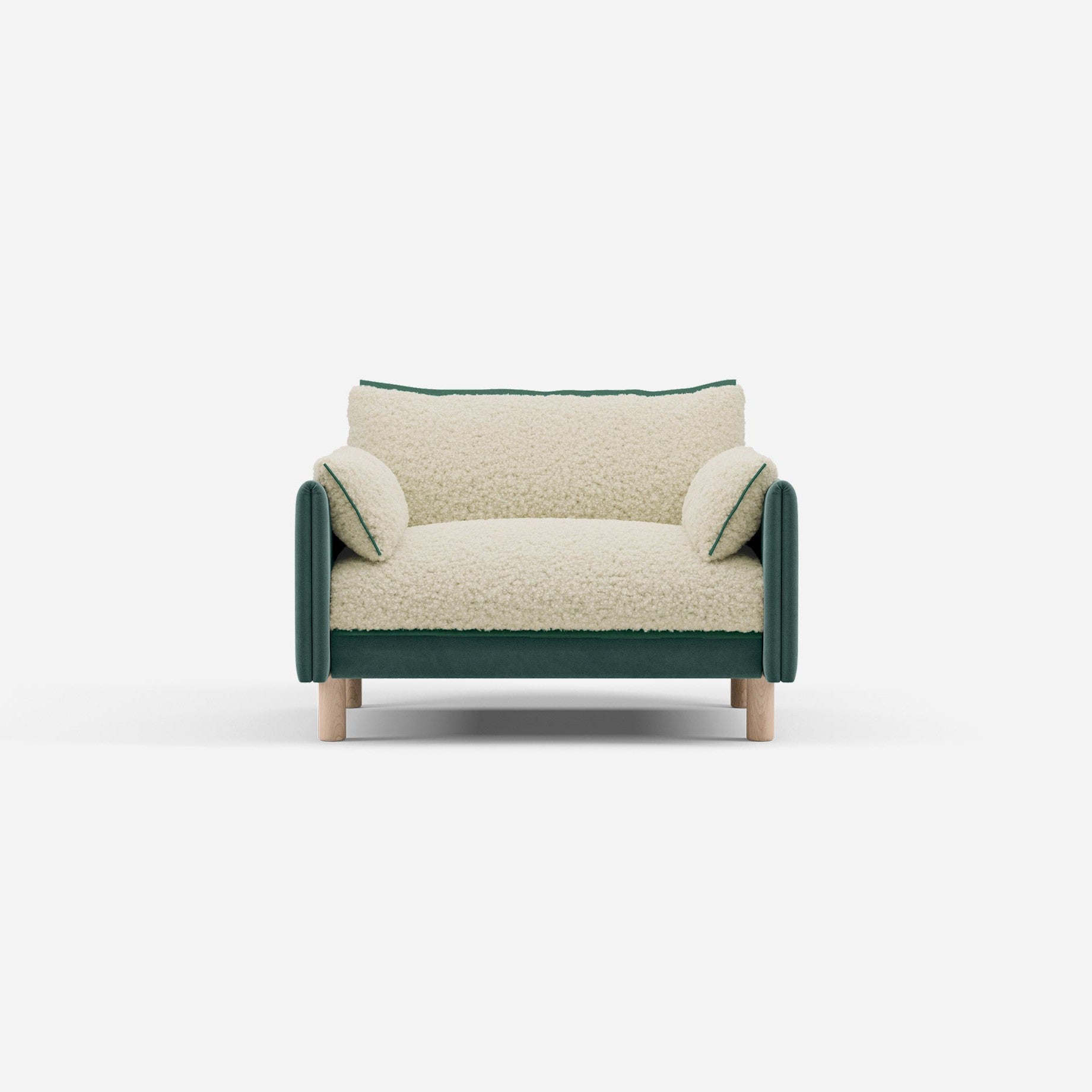 @ Cream Fleece & Sage Cotton | Green Trim