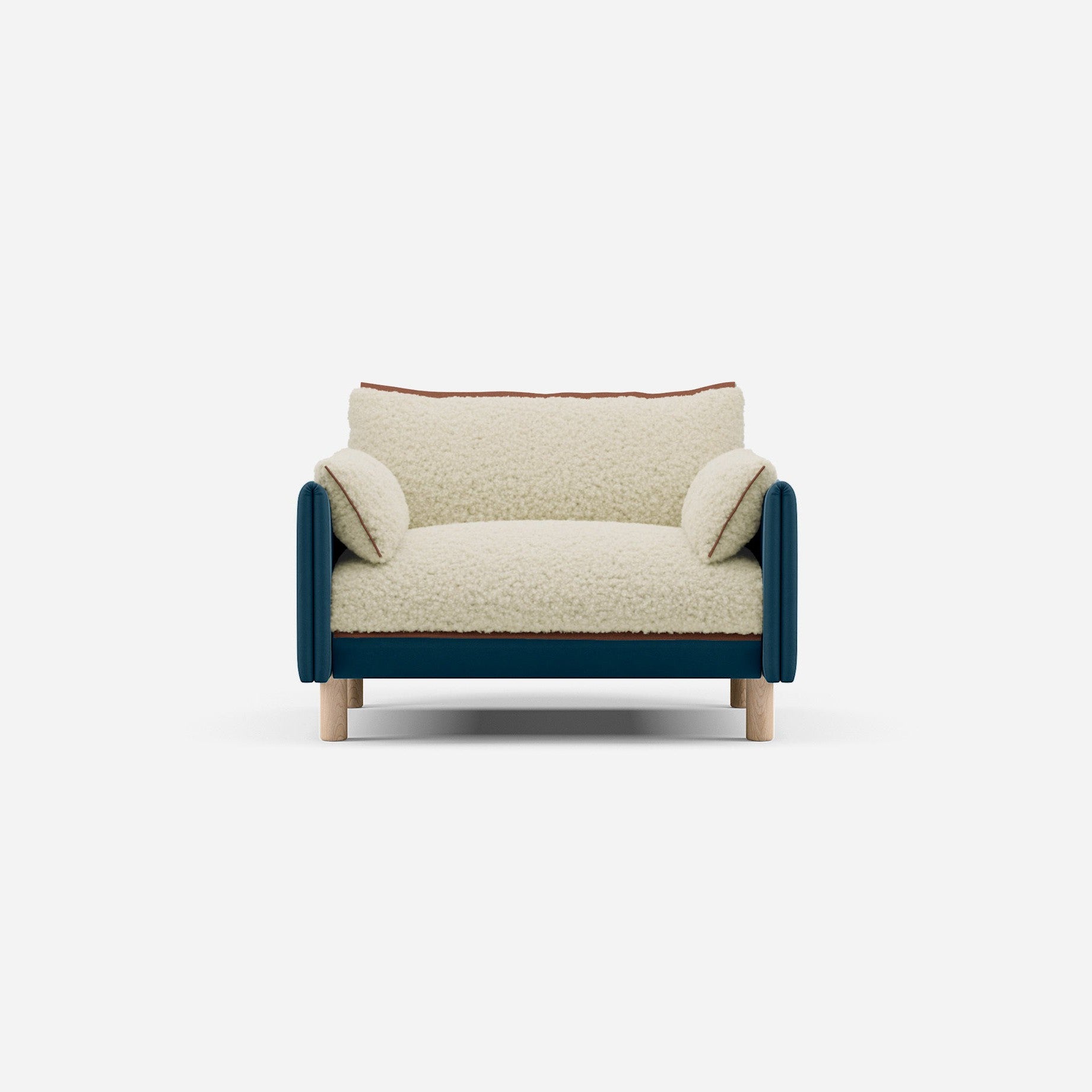 @ Cream Fleece & Teal Velvet | Brick Trim