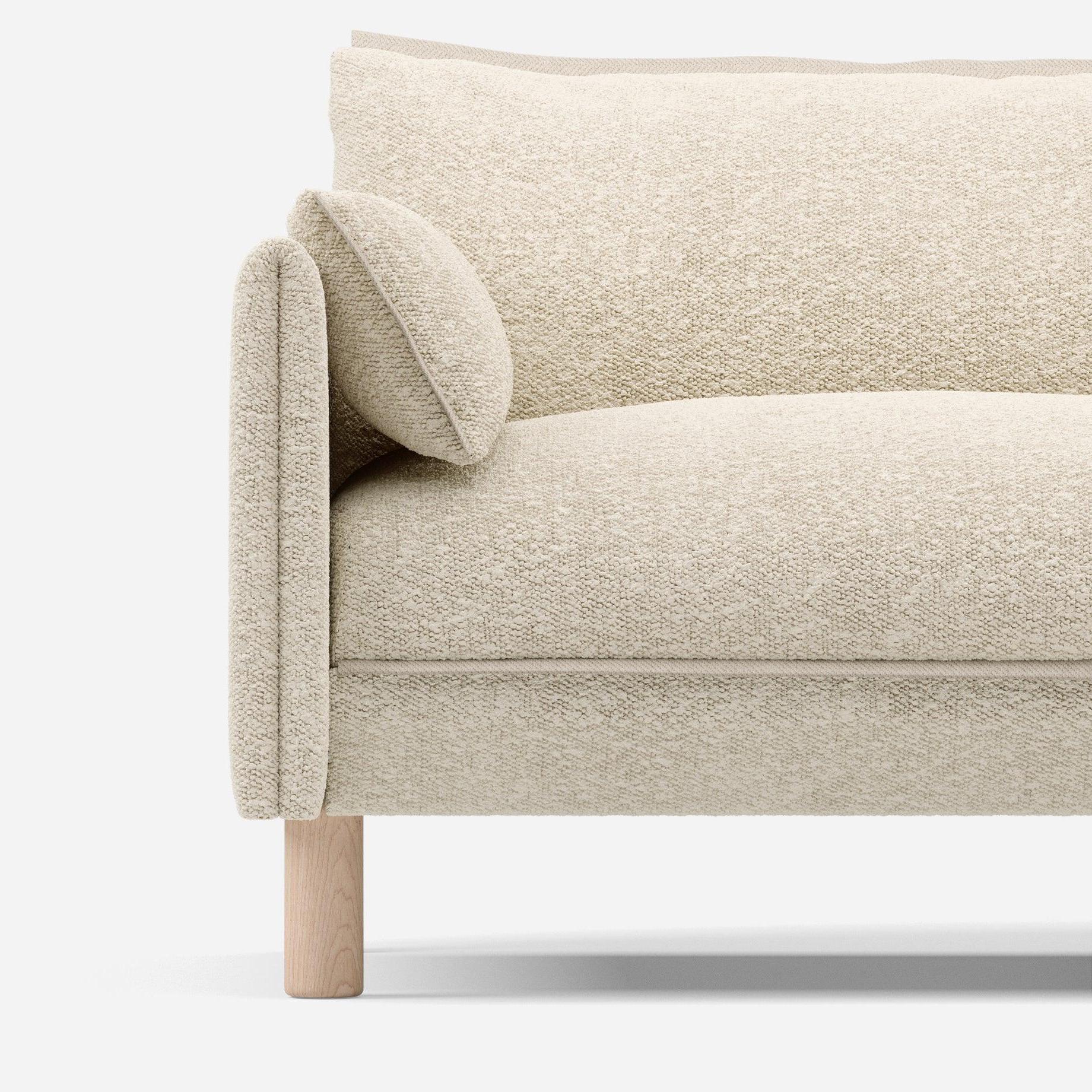 Cozmo Sofas - Cozy 2 Seater Sofa - Ecru Boucle - Natural Legs - Lifestyle view