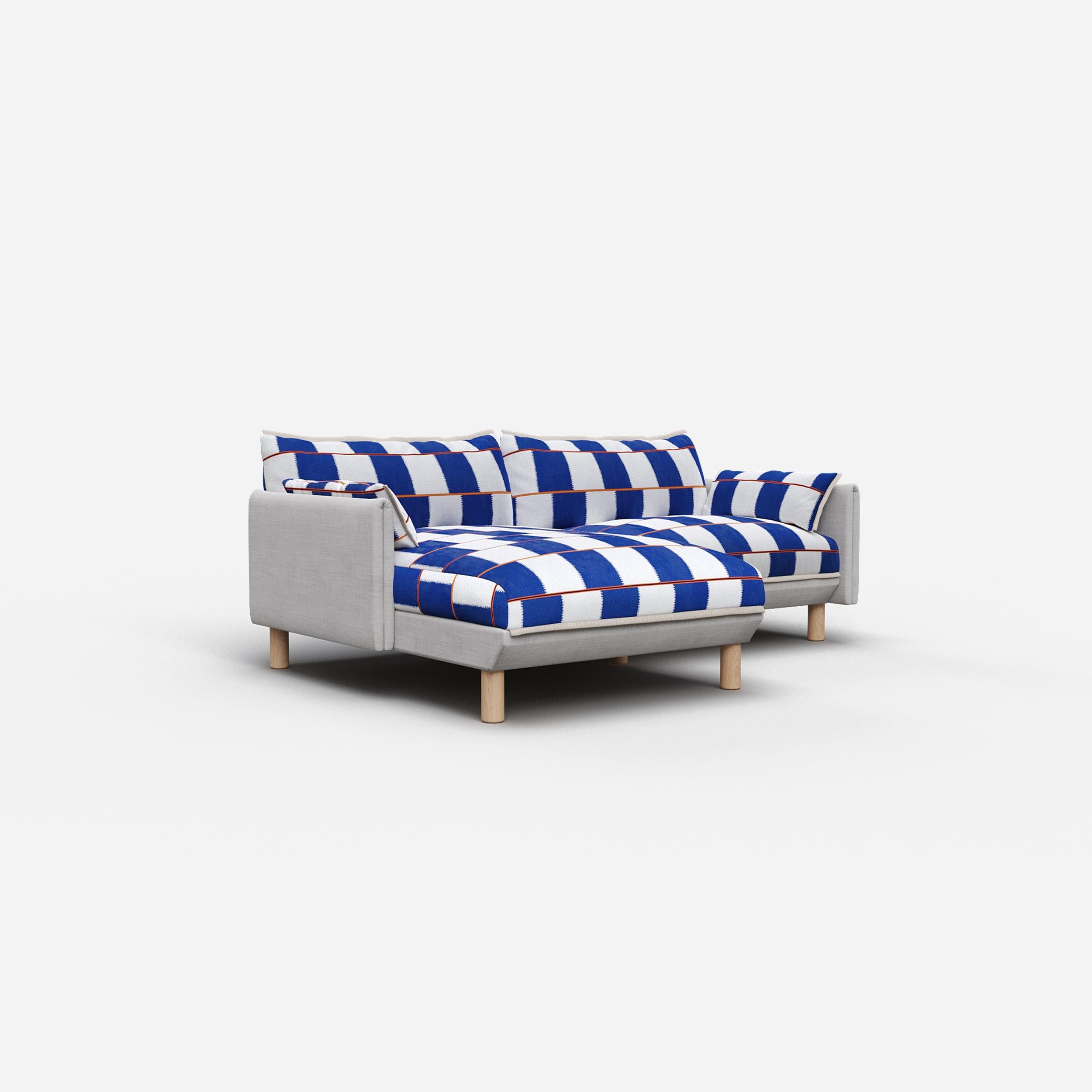 @ Cobalt Check Jacket | Natural Trim