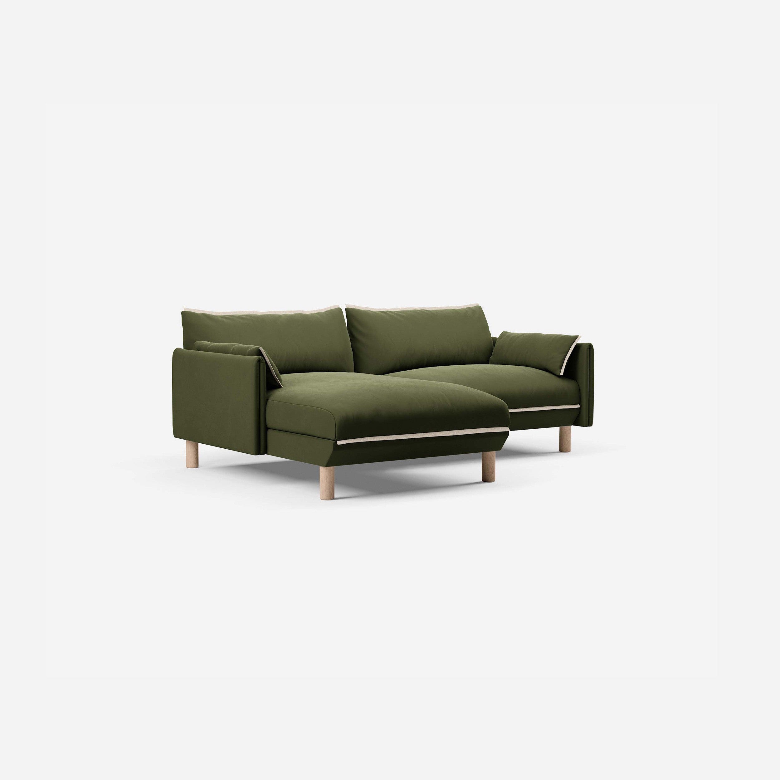 @ Dark Green Velvet | Natural Trim