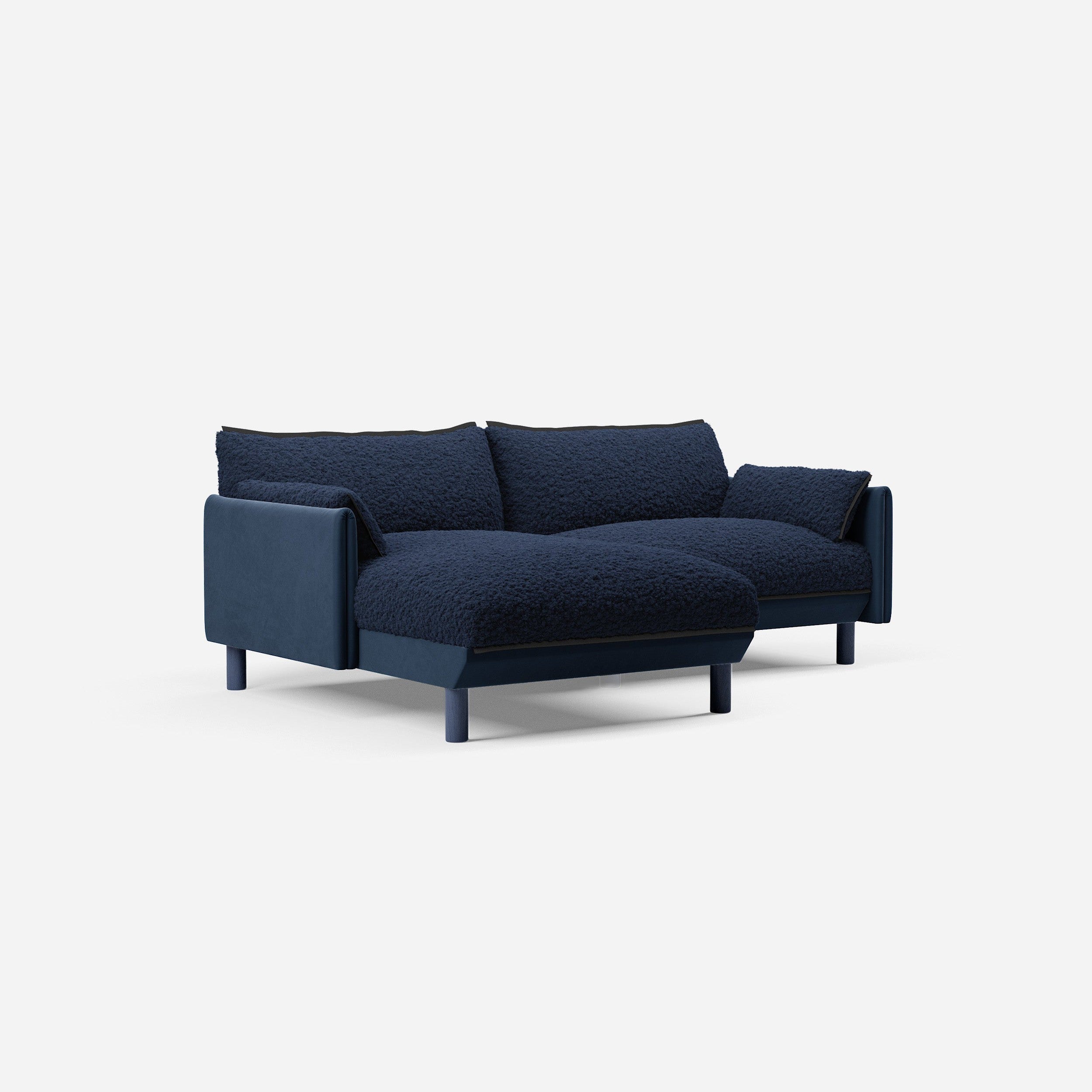 @ Navy Fleece & Midnight Blue Velvet | Black Trim