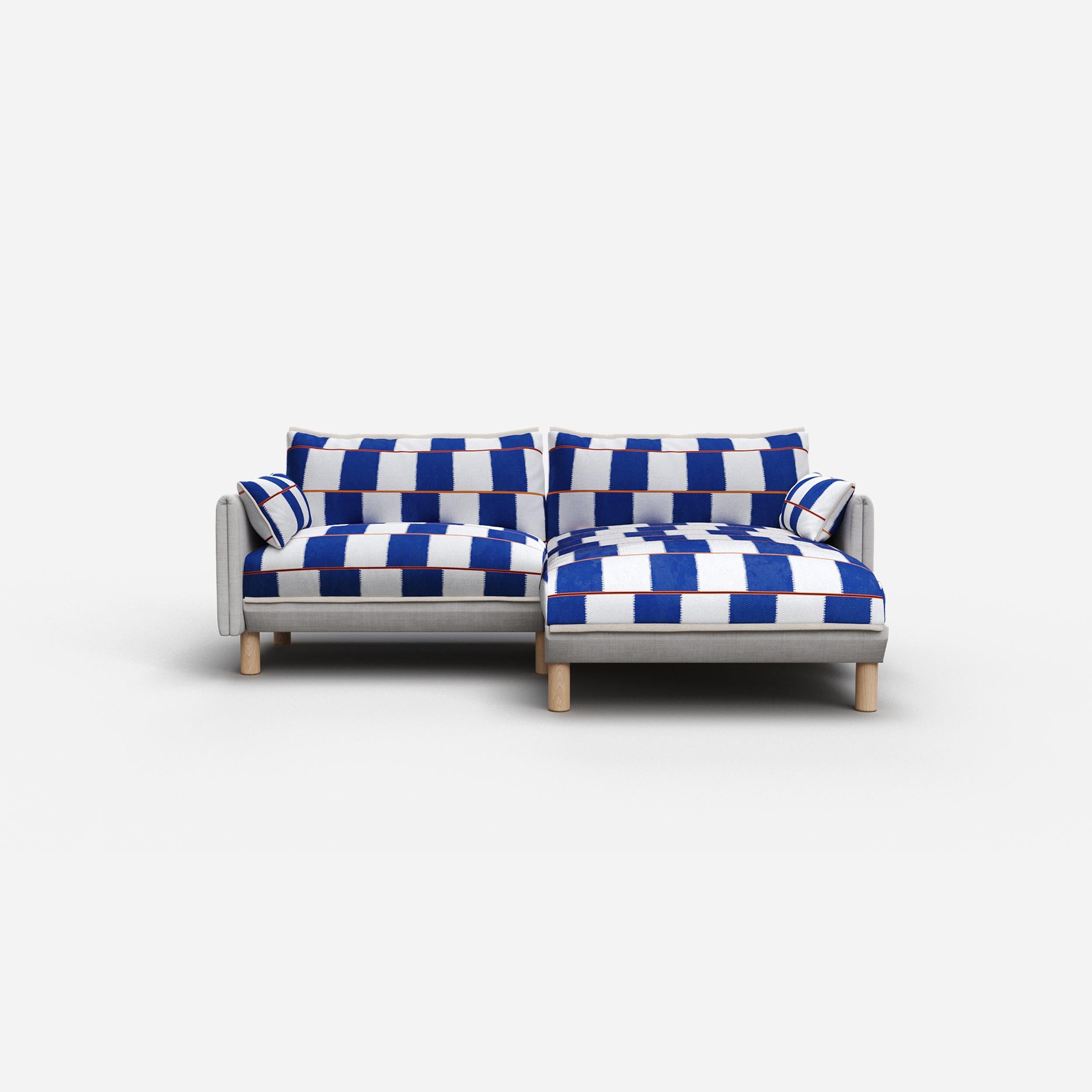 @ Cobalt Check Jacket | Natural Trim