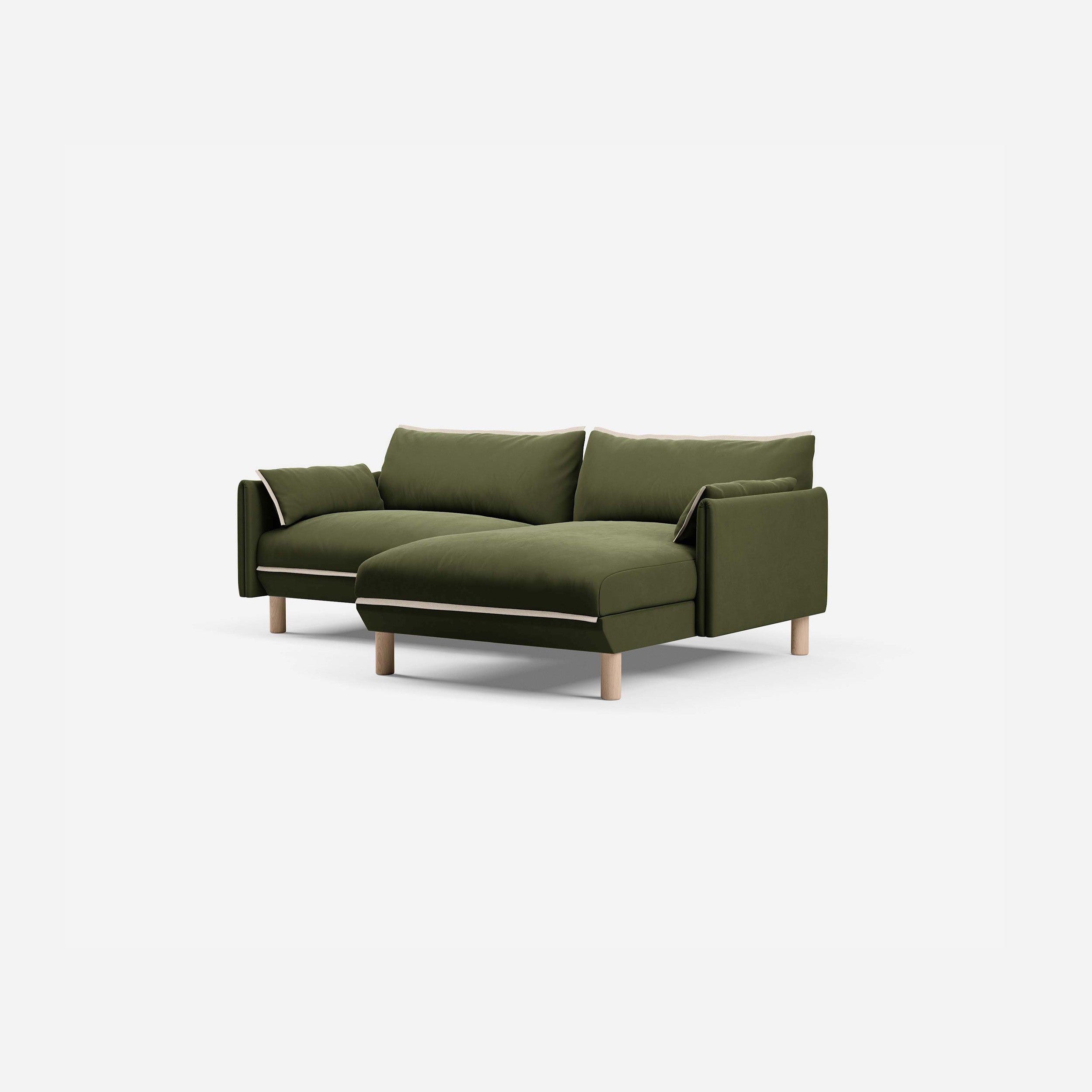 @ Dark Green Velvet | Natural Trim