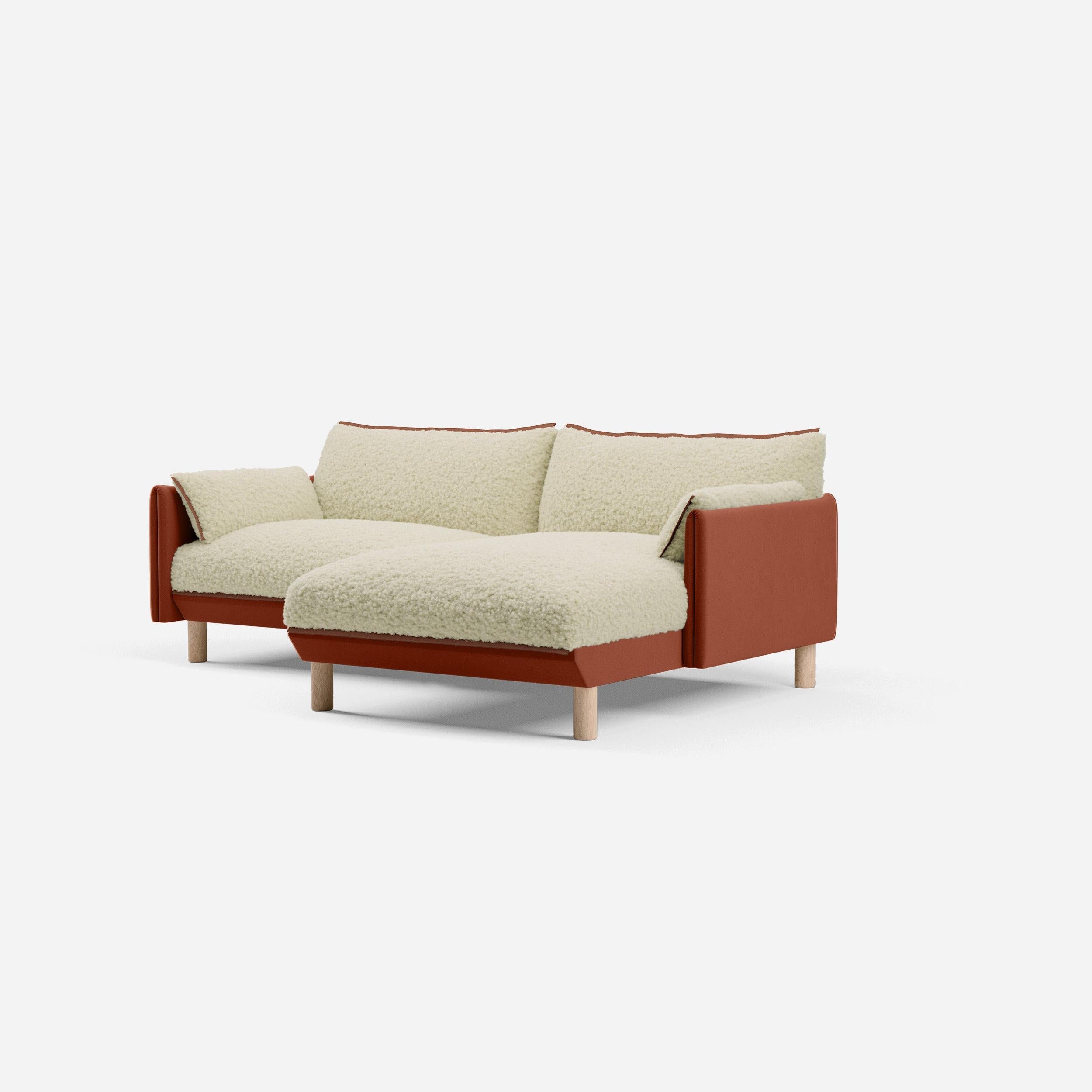 @ Cream Fleece & Rust Velvet | Brick Trim