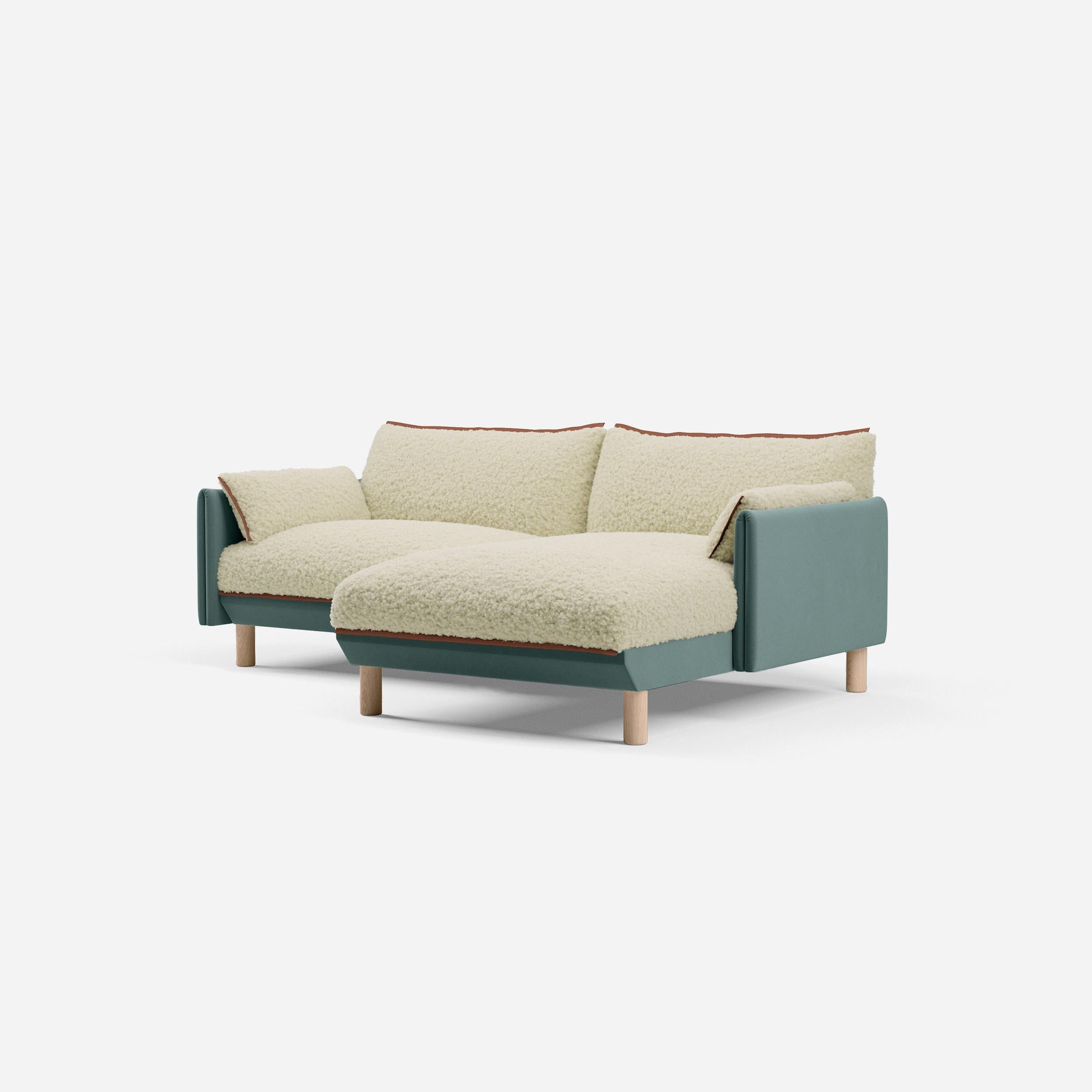 @ Cream Fleece & Sage Cotton | Brick Trim