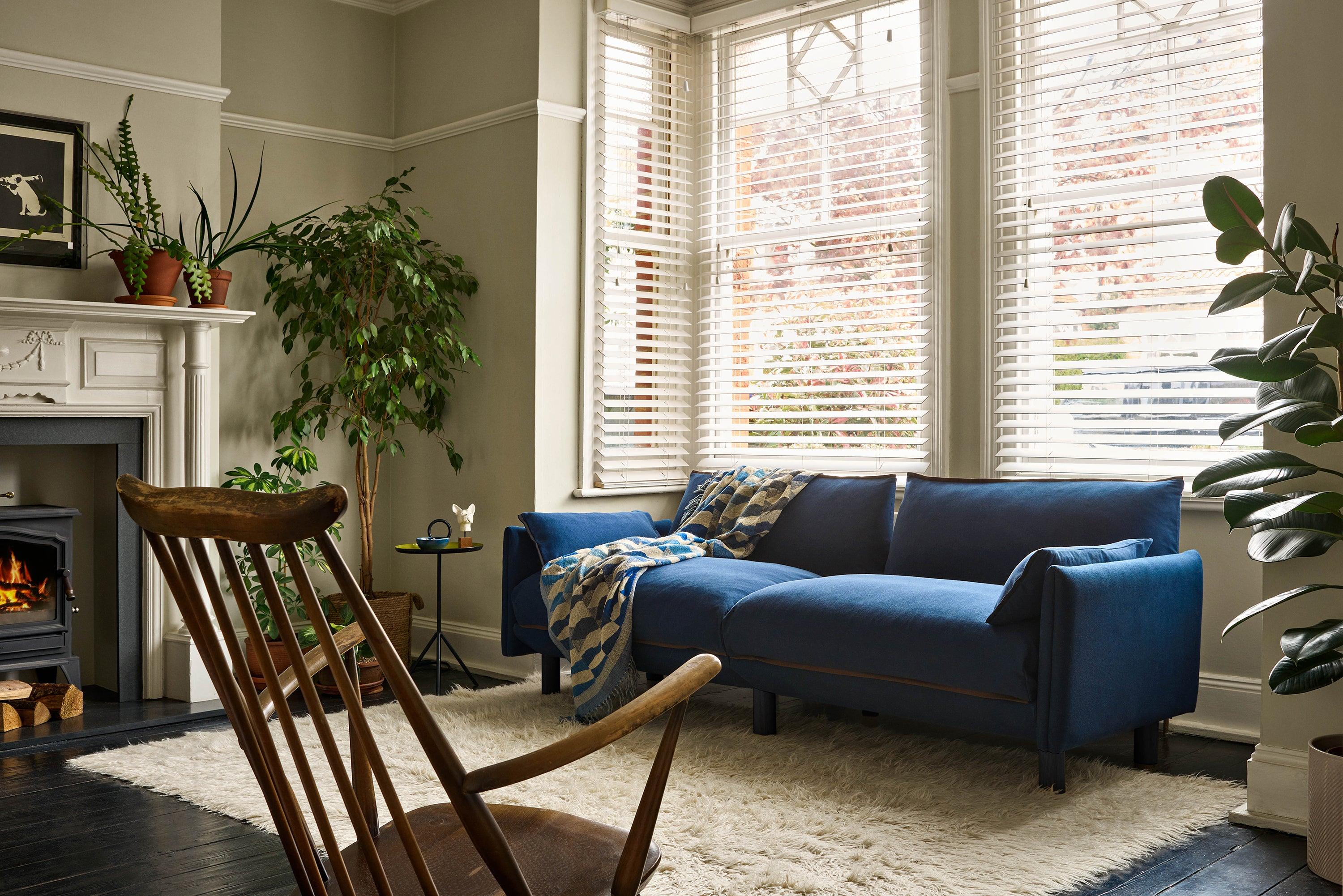 Cozmo Sofas - Cozy 3 Seater Sofa - Ecru Boucle - Natural Legs - Lifestyle detail