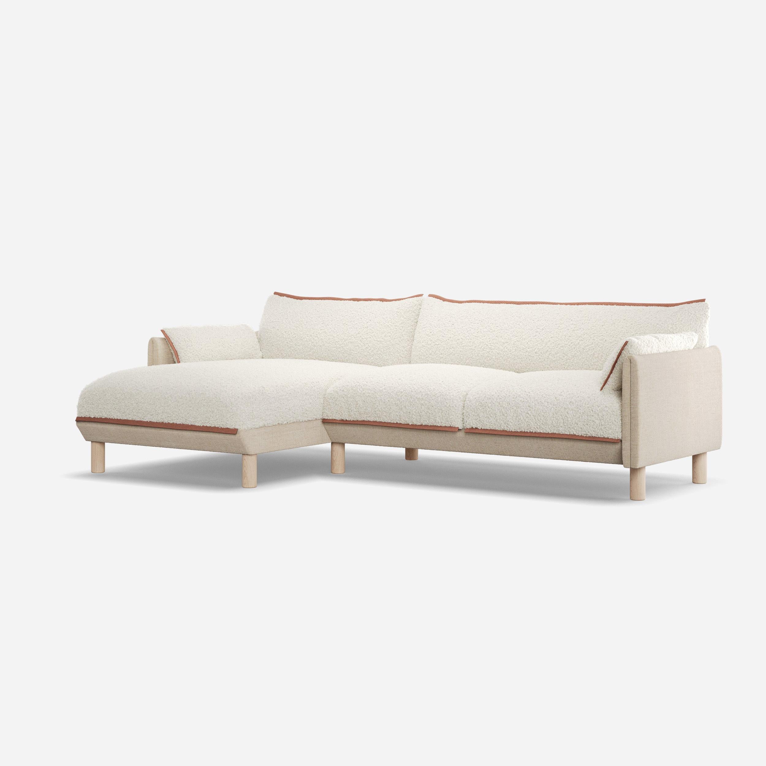 @ Cream Fleece & Cream Textured Weave | Brick Trim