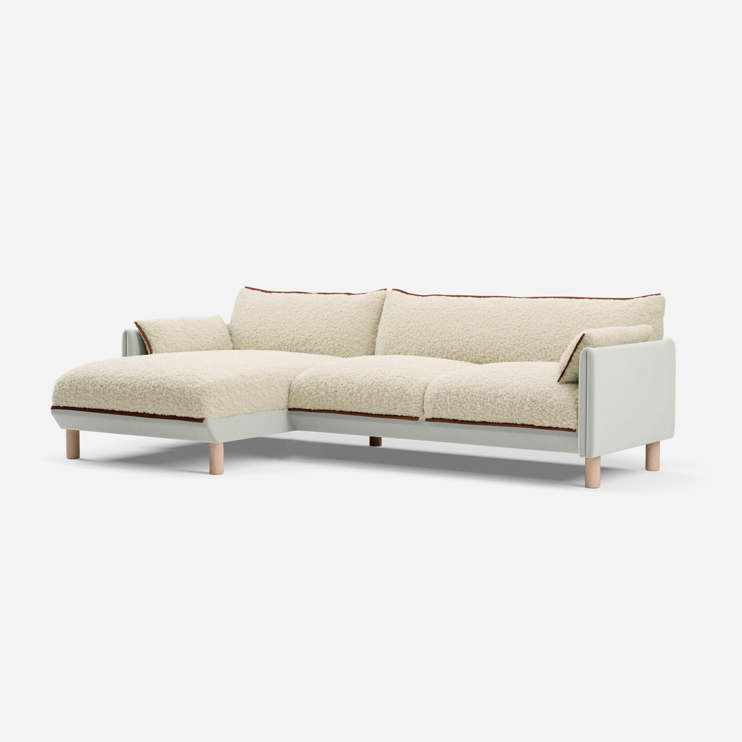 @ Cream Fleece & Natural Cotton | Brick Trim