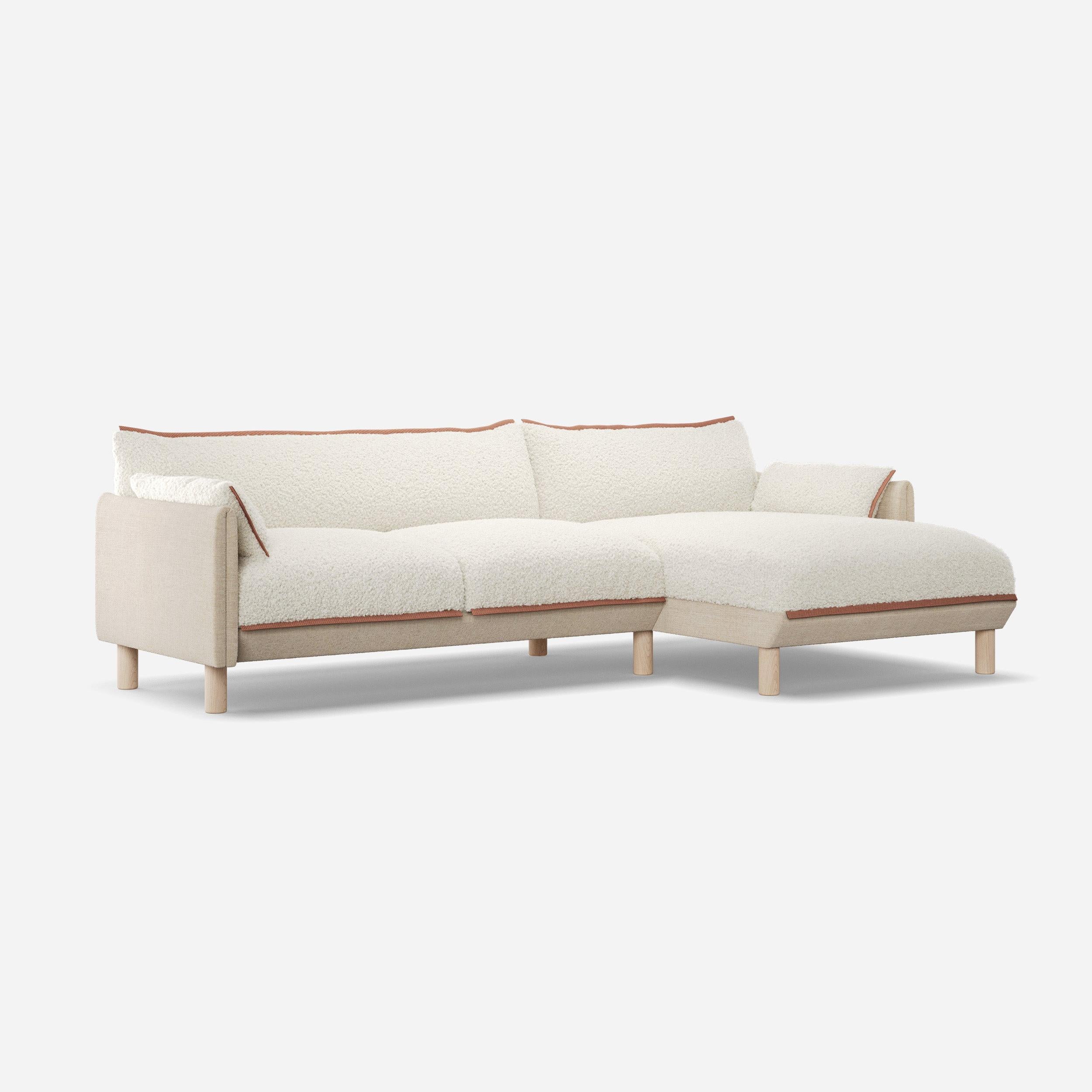 @ Cream Fleece & Cream Textured Weave | Brick Trim