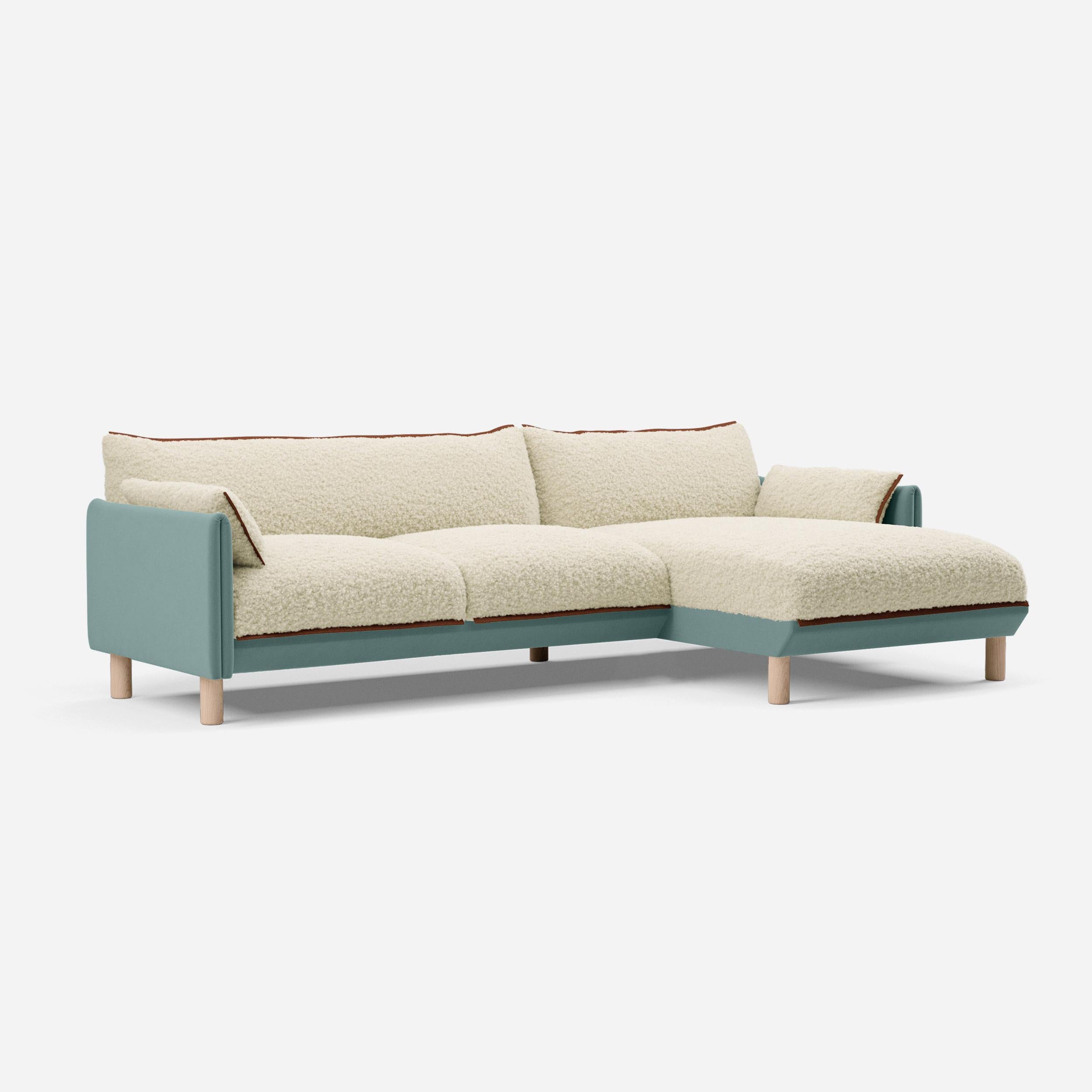 @ Cream Fleece & Sage Cotton | Brick Trim