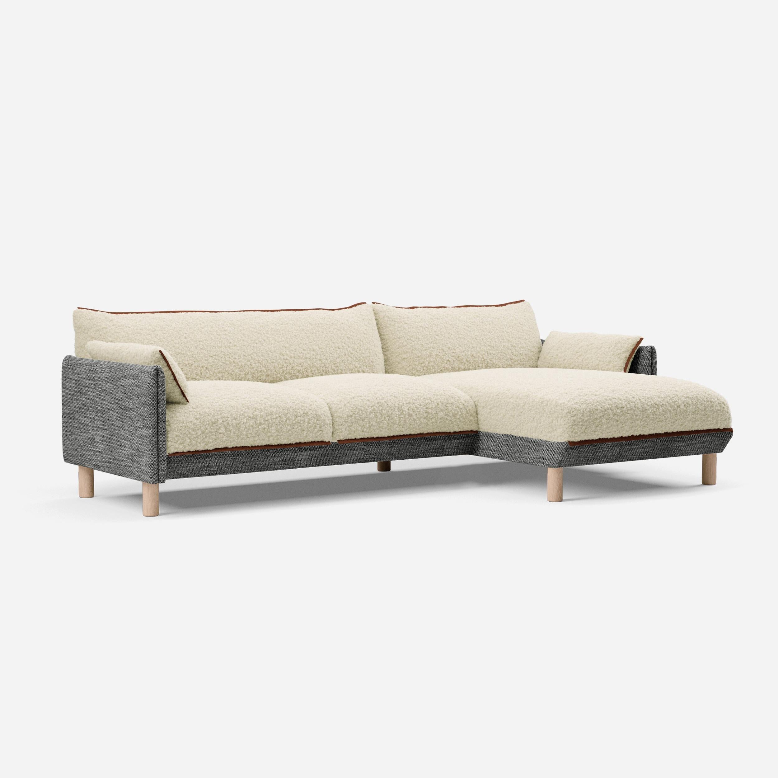 @ Cream Fleece & Cream Textured Salt & Pepper | Brick Trim