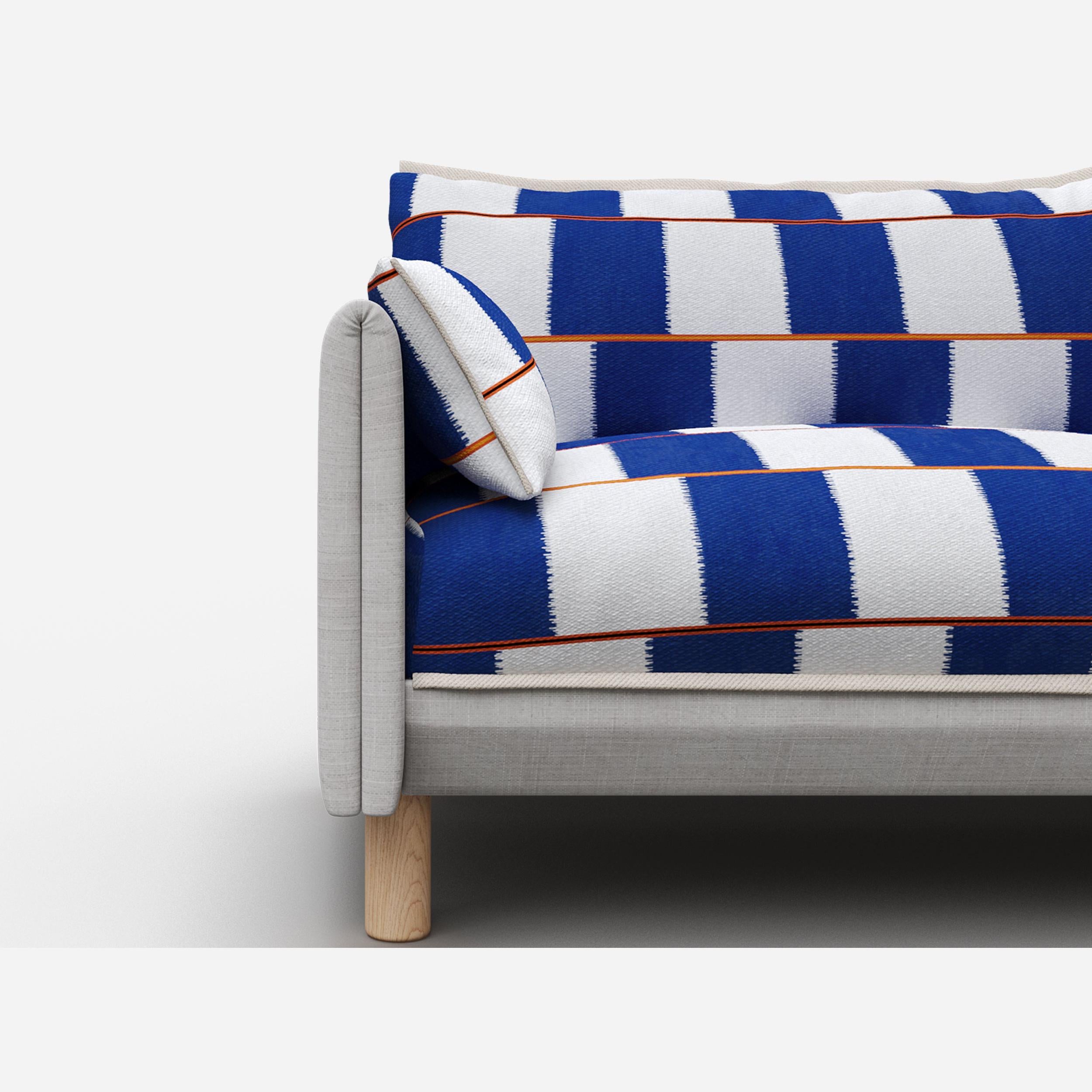 @ Cobalt Check Jacket | Natural Trim