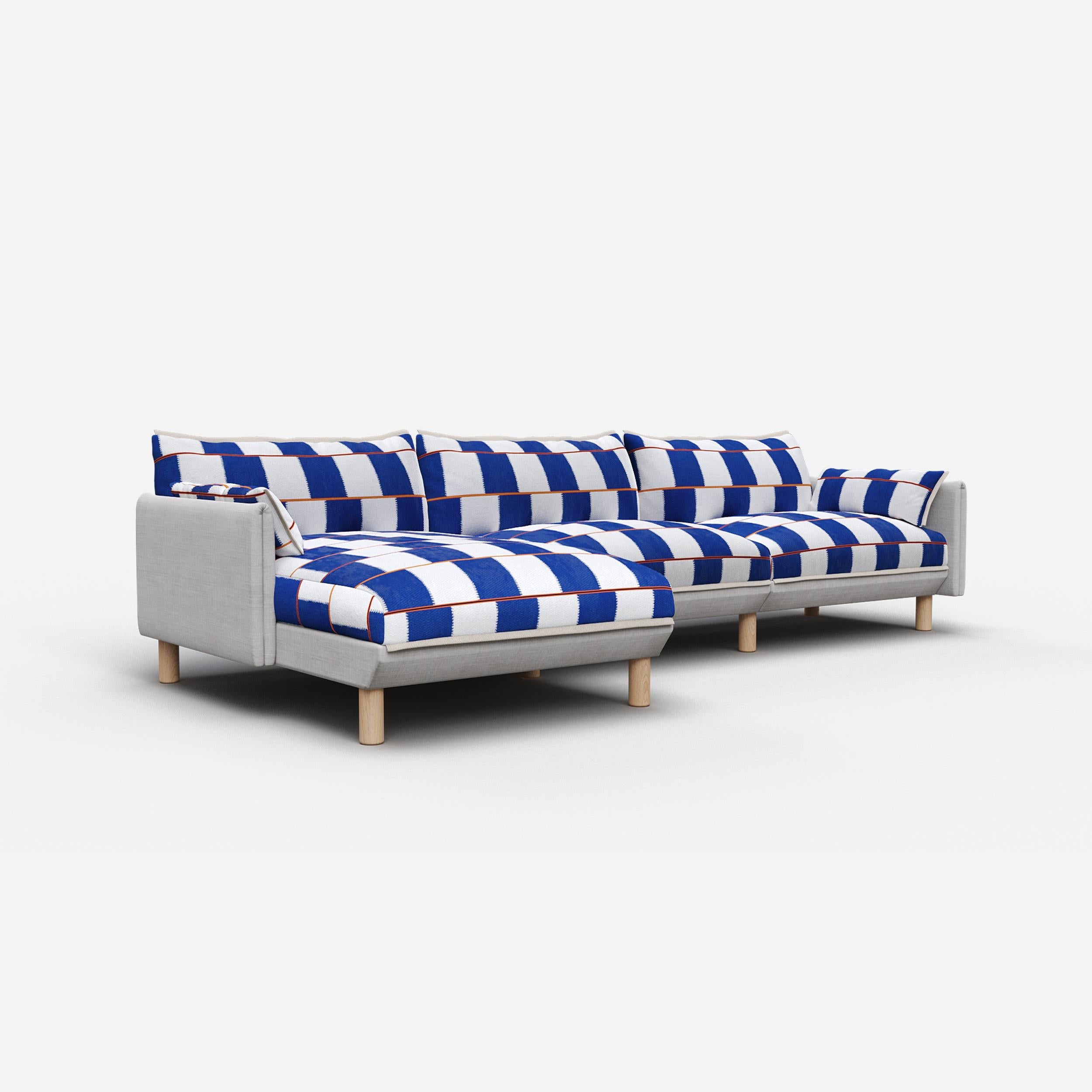 @ Cobalt Check Jacket | Natural Trim