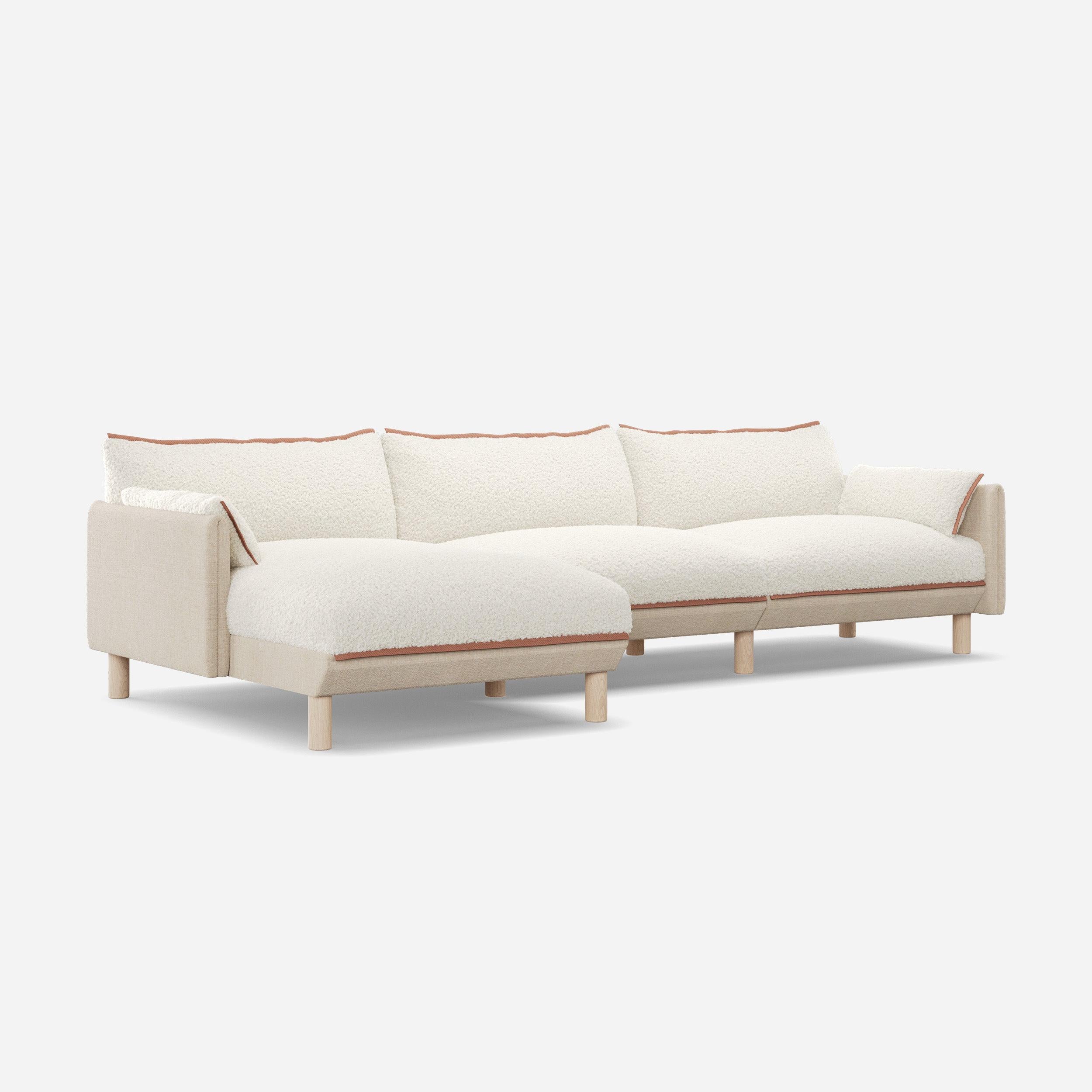 @ Cream Fleece & Cream Textured Weave | Brick Trim