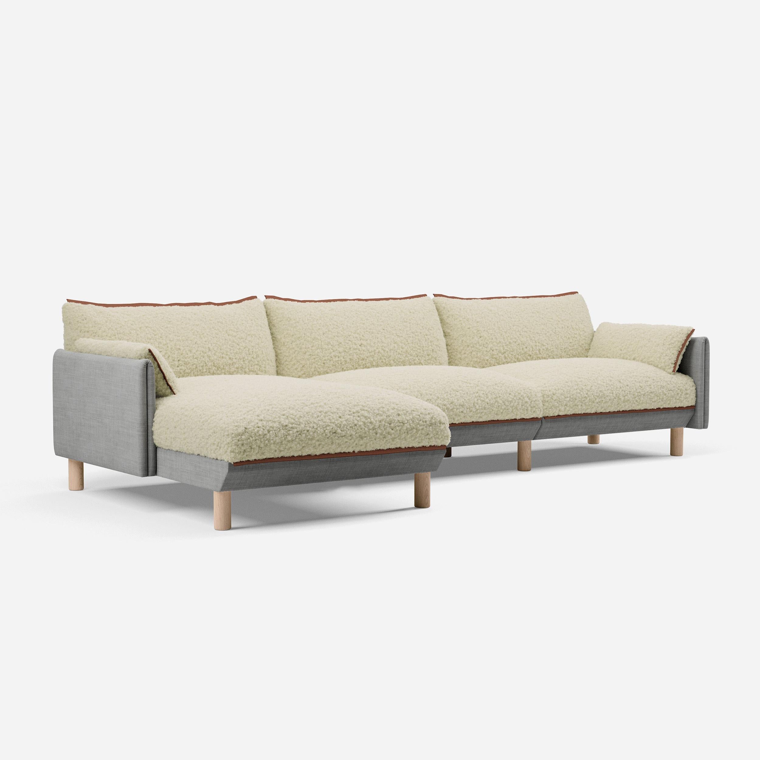 @ Cream Fleece & Light Grey Weave | Brick Trim