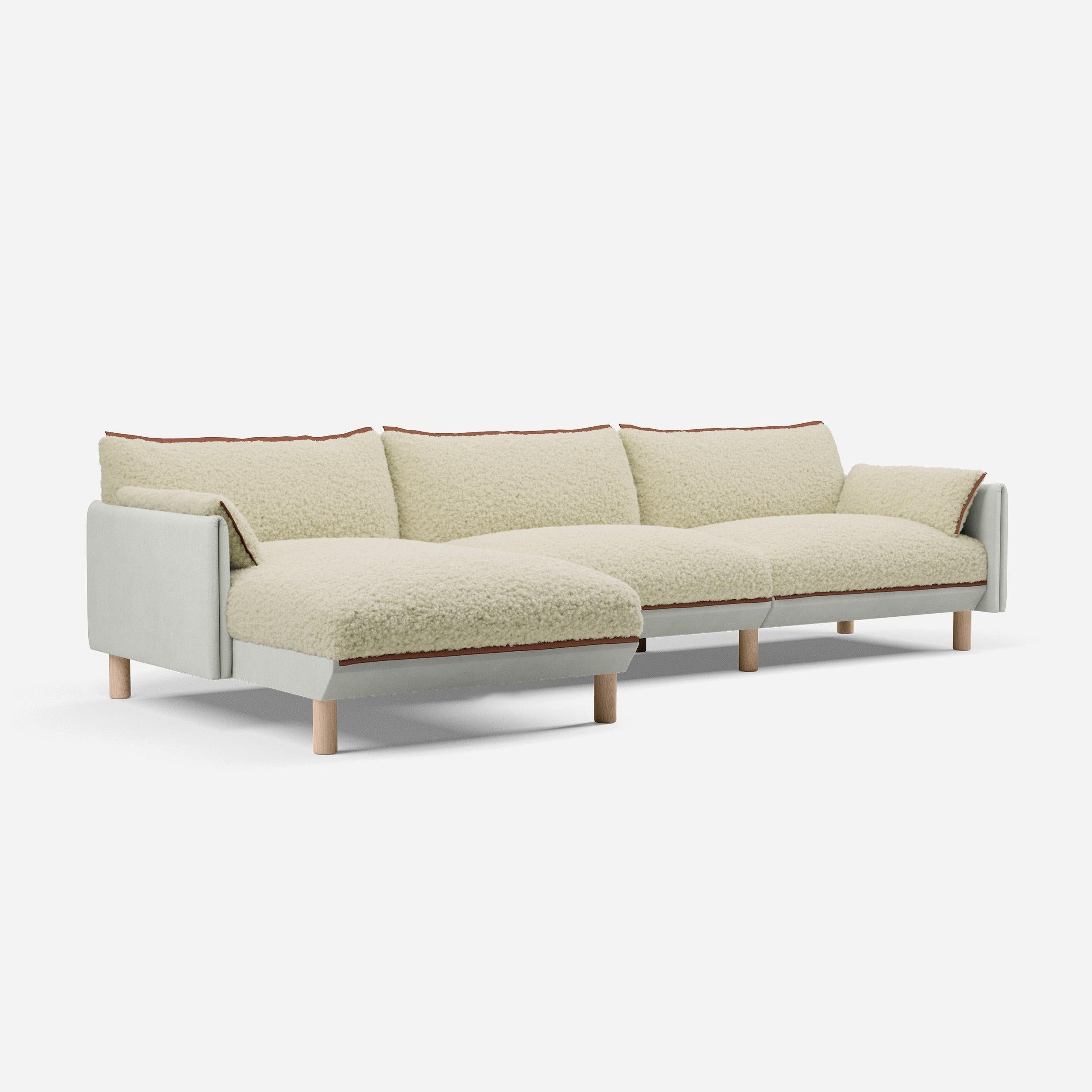 @ Cream Fleece & Natural Cotton | Brick Trim