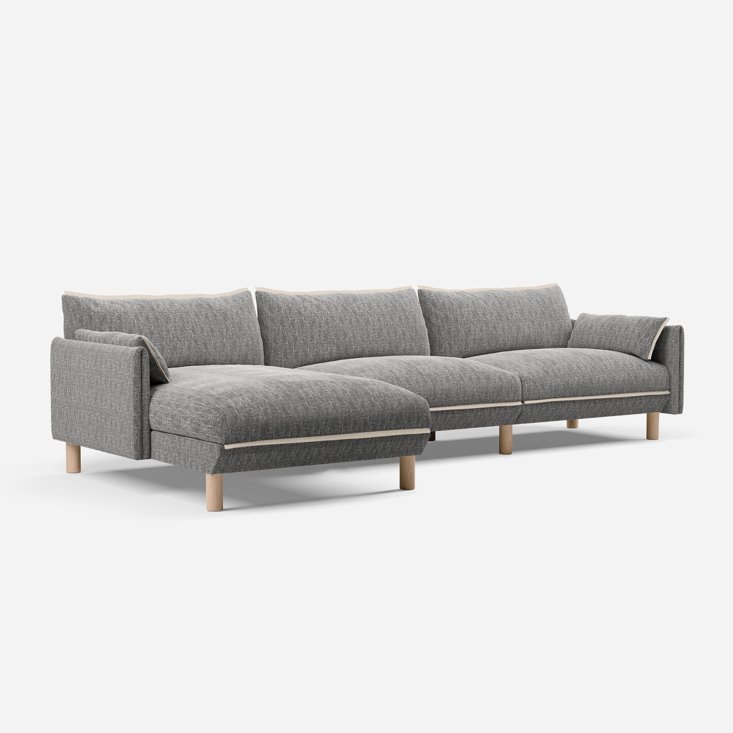 @ Salt & Pepper Textured Weave | Natural Trim