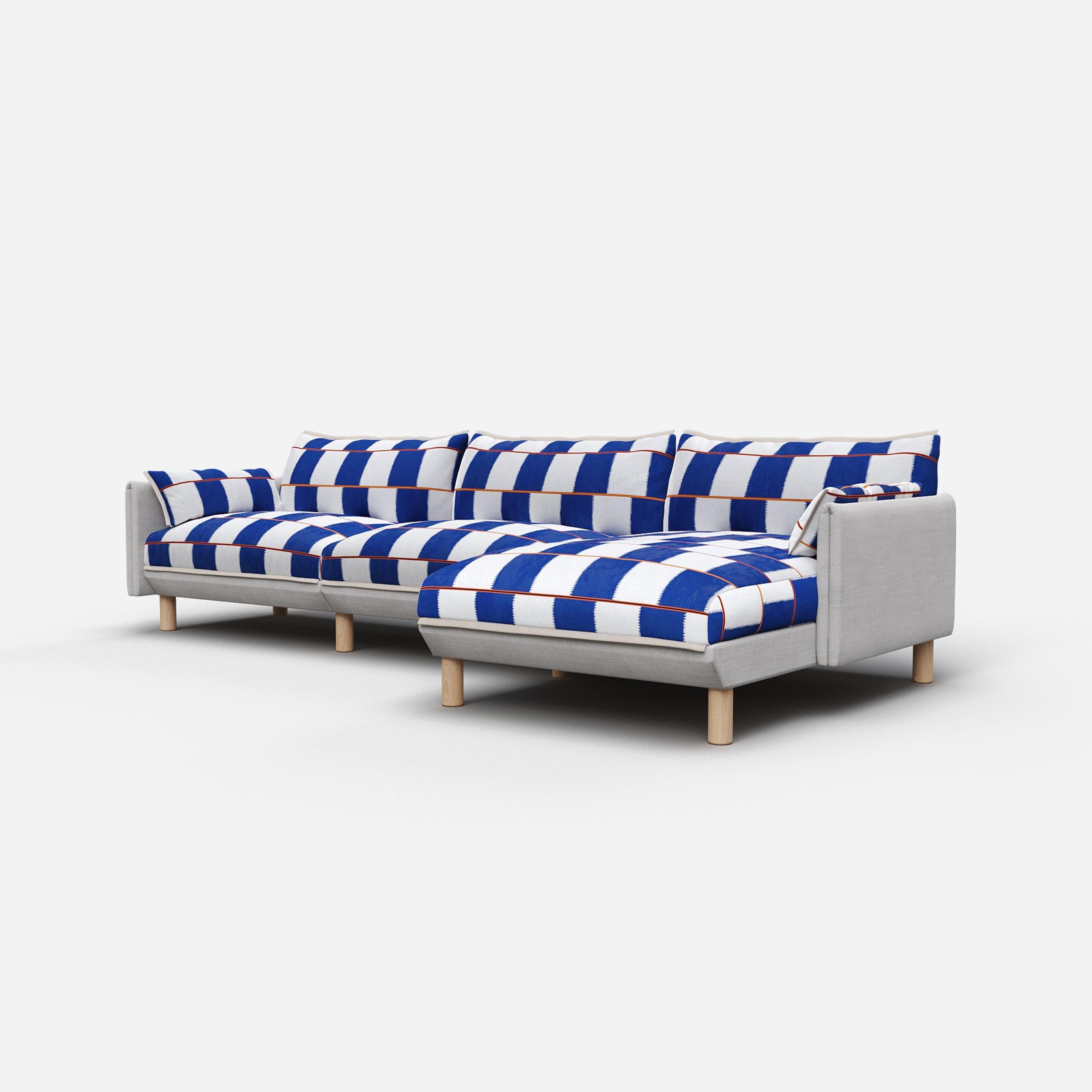 @ Cobalt Check Jacket | Natural Trim