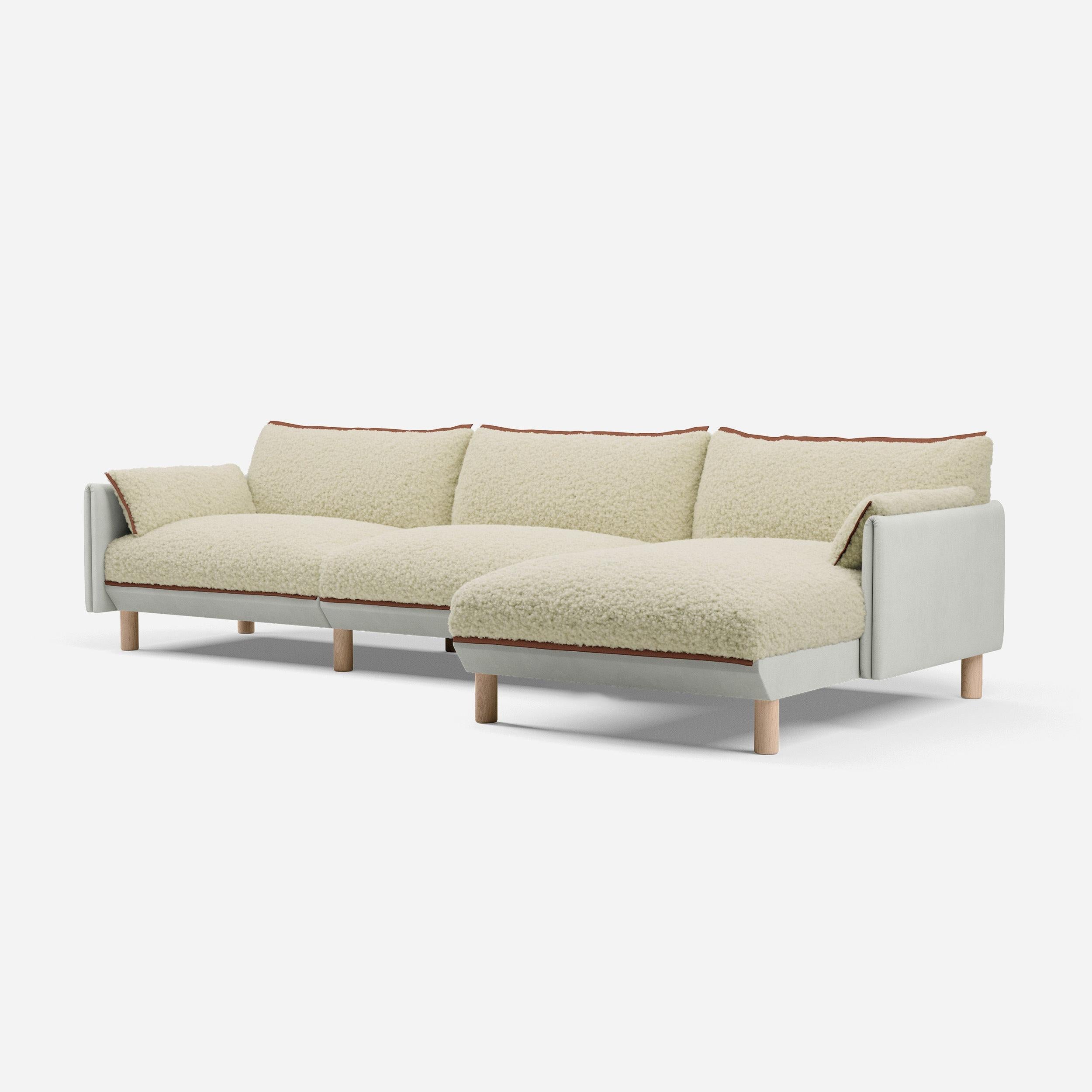 @ Cream Fleece & Natural Cotton | Brick Trim