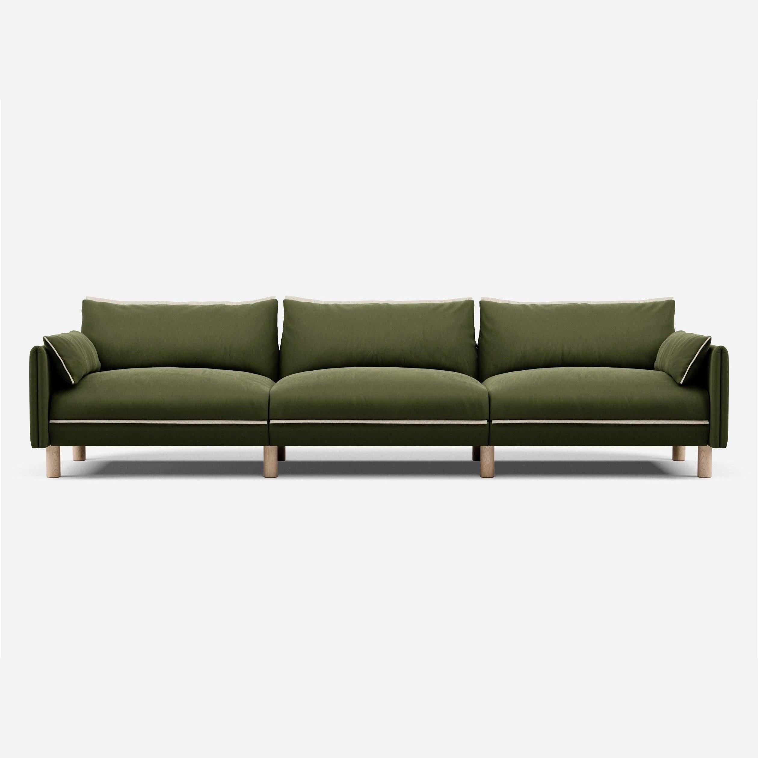 @ Dark Green Velvet | Natural Trim