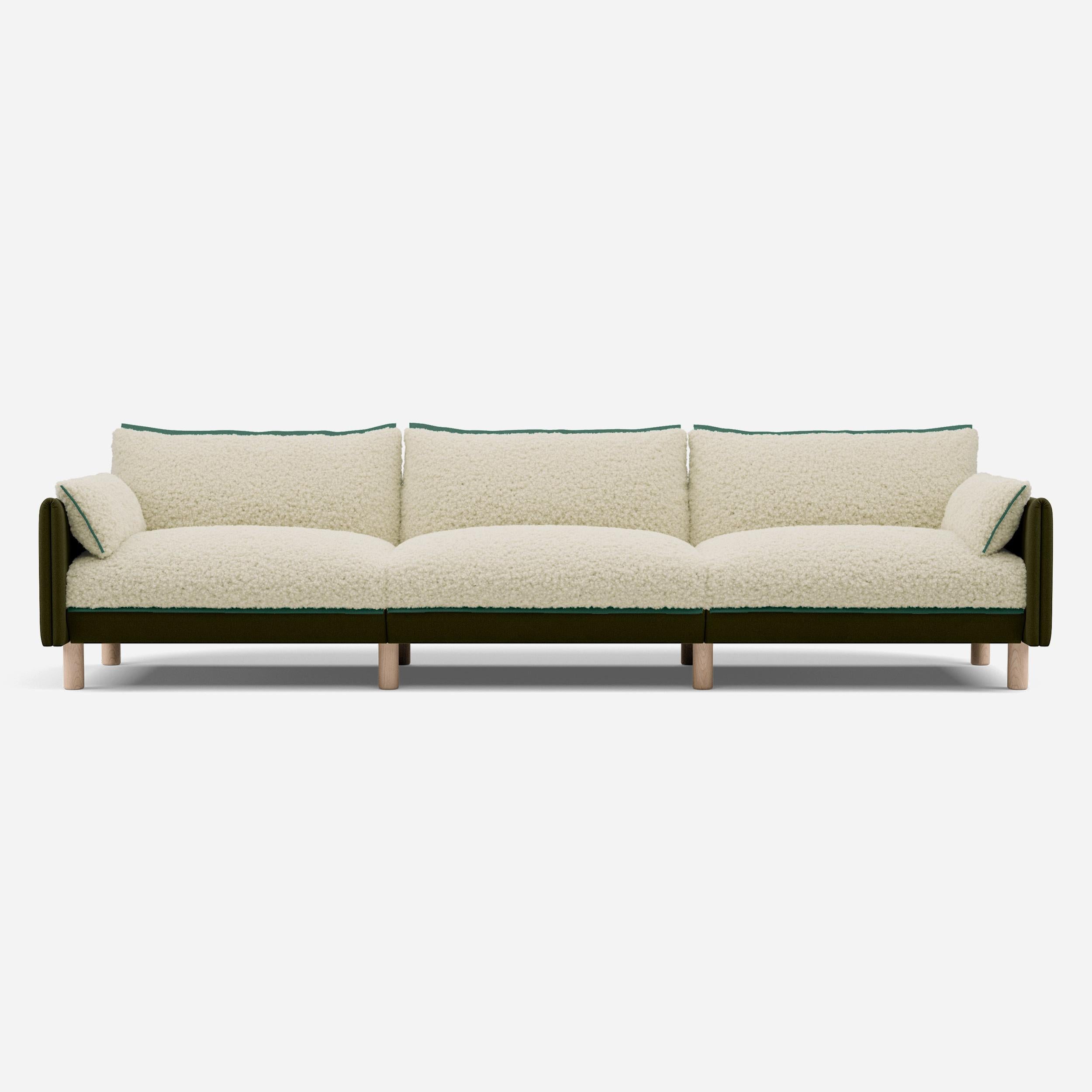 @ Cream Fleece & Meadow Cotton | Green Trim