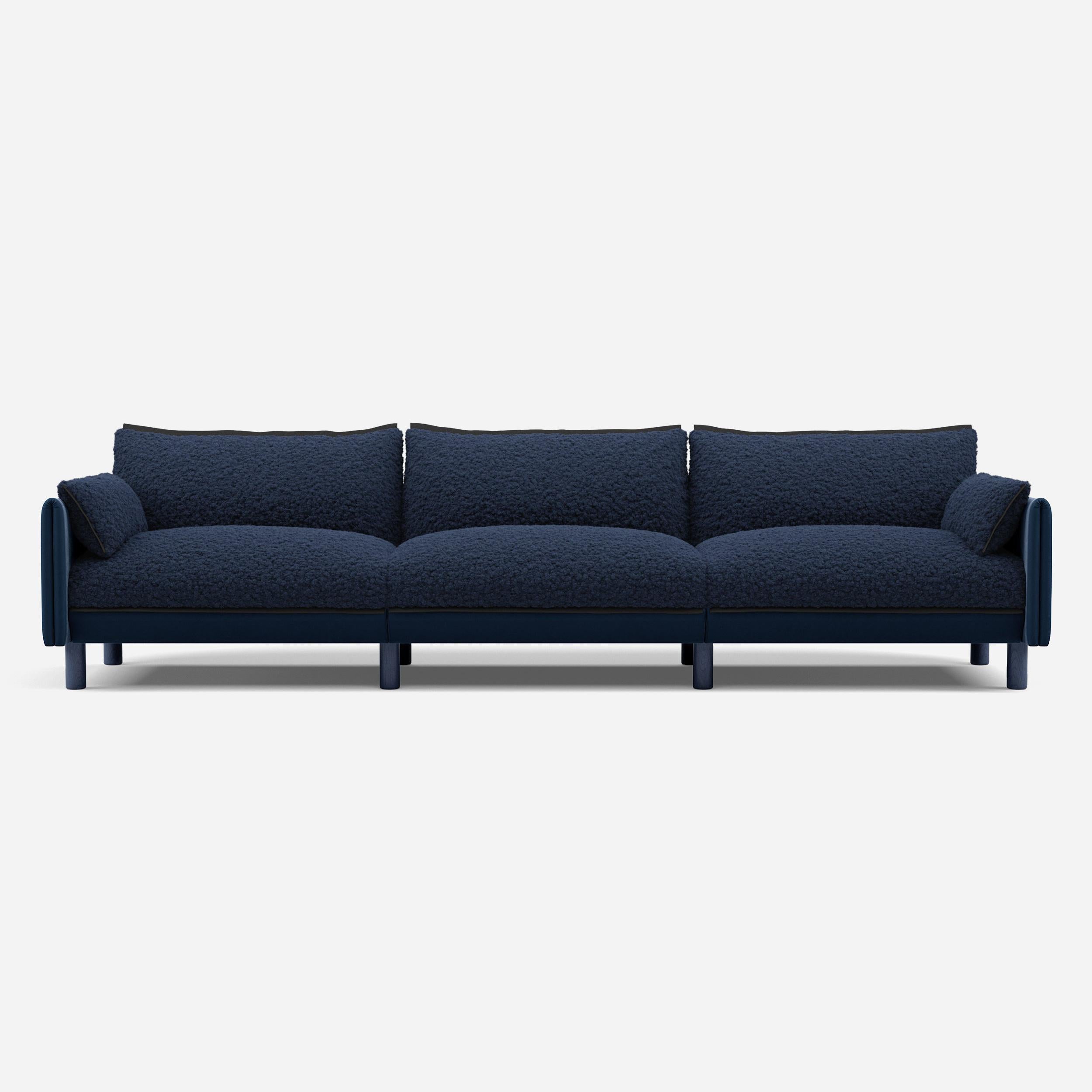 @ Navy Fleece & Midnight Blue Velvet | Black Trim