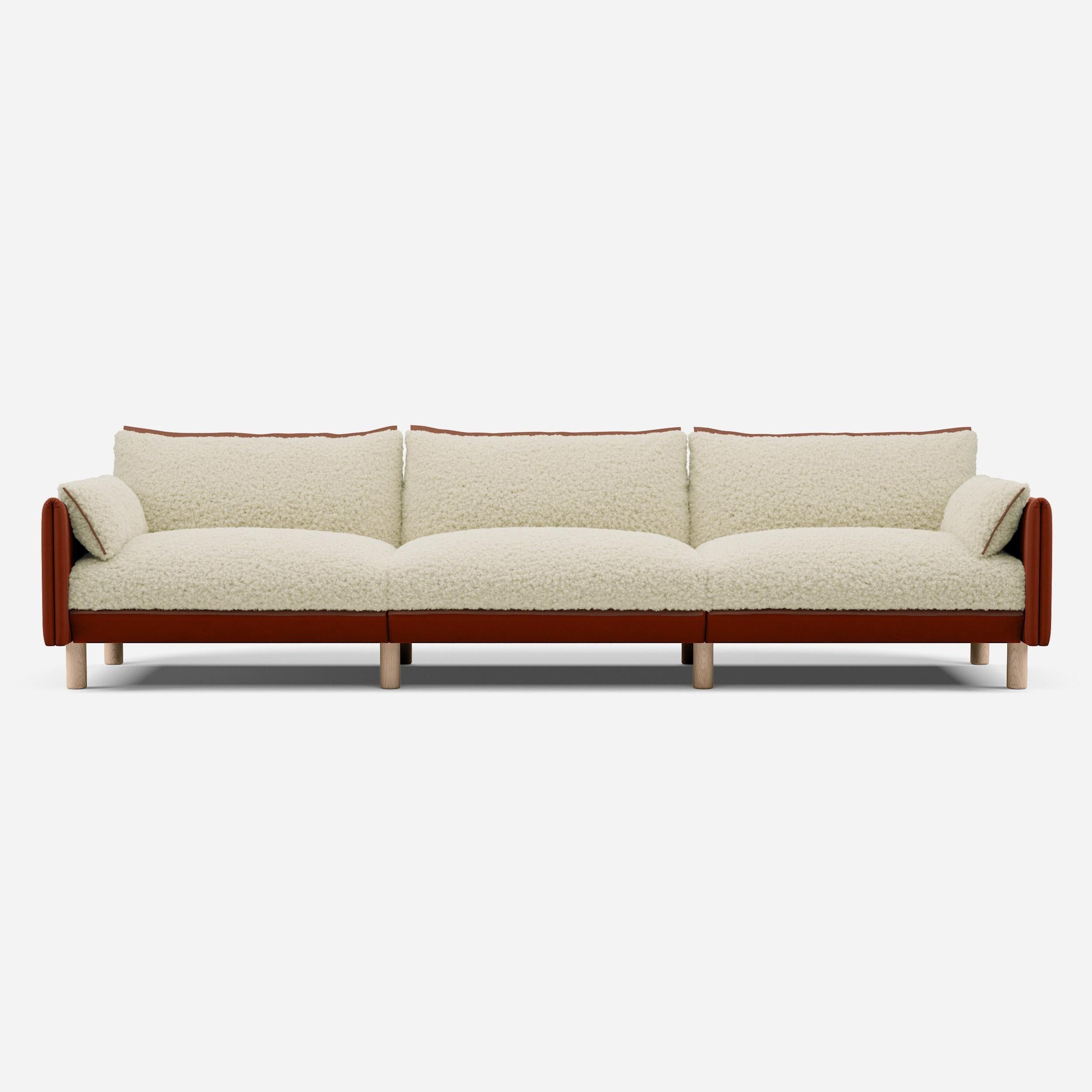 @ Cream Fleece & Rust Velvet | Brick Trim