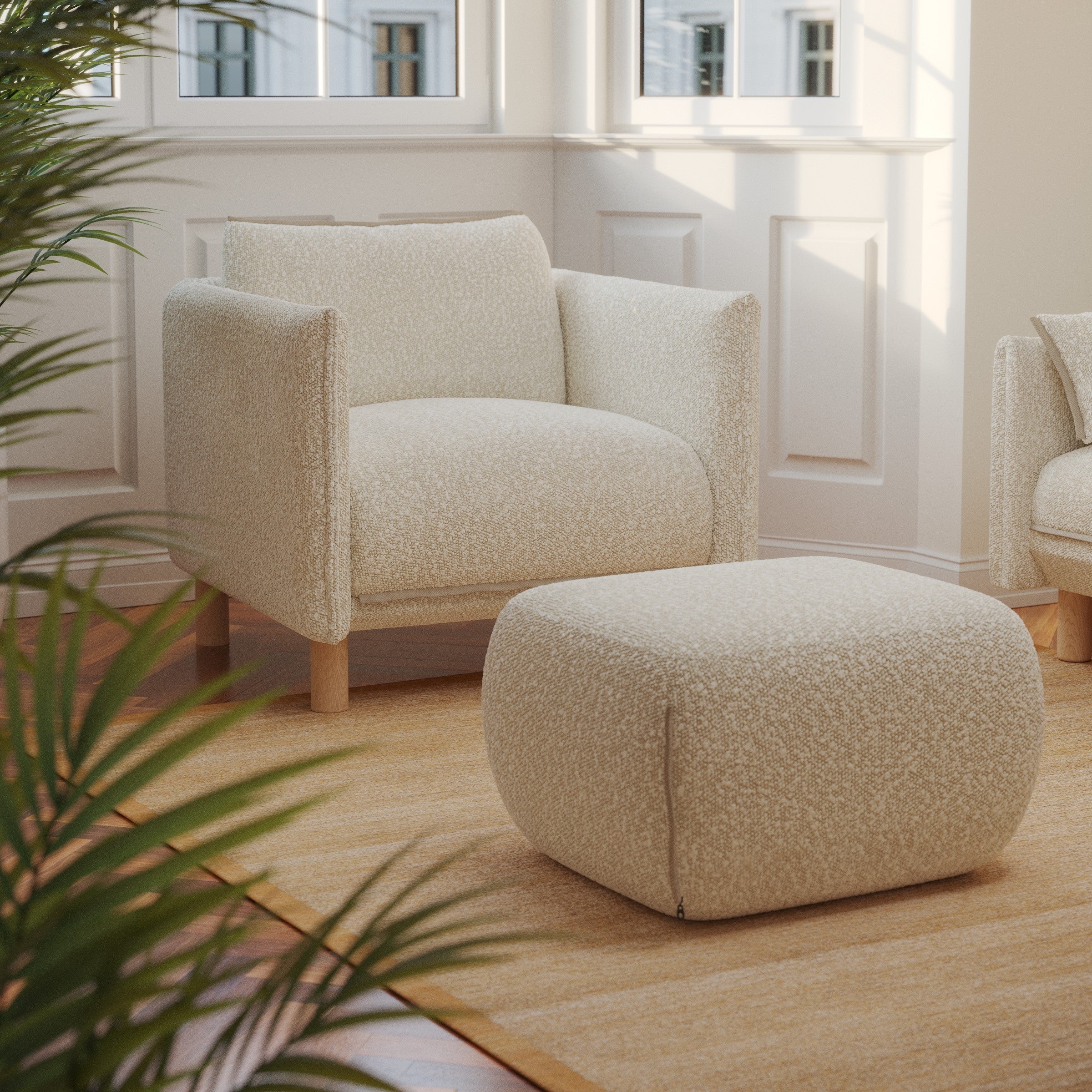 Cozy Armchair | Ecru Boucle