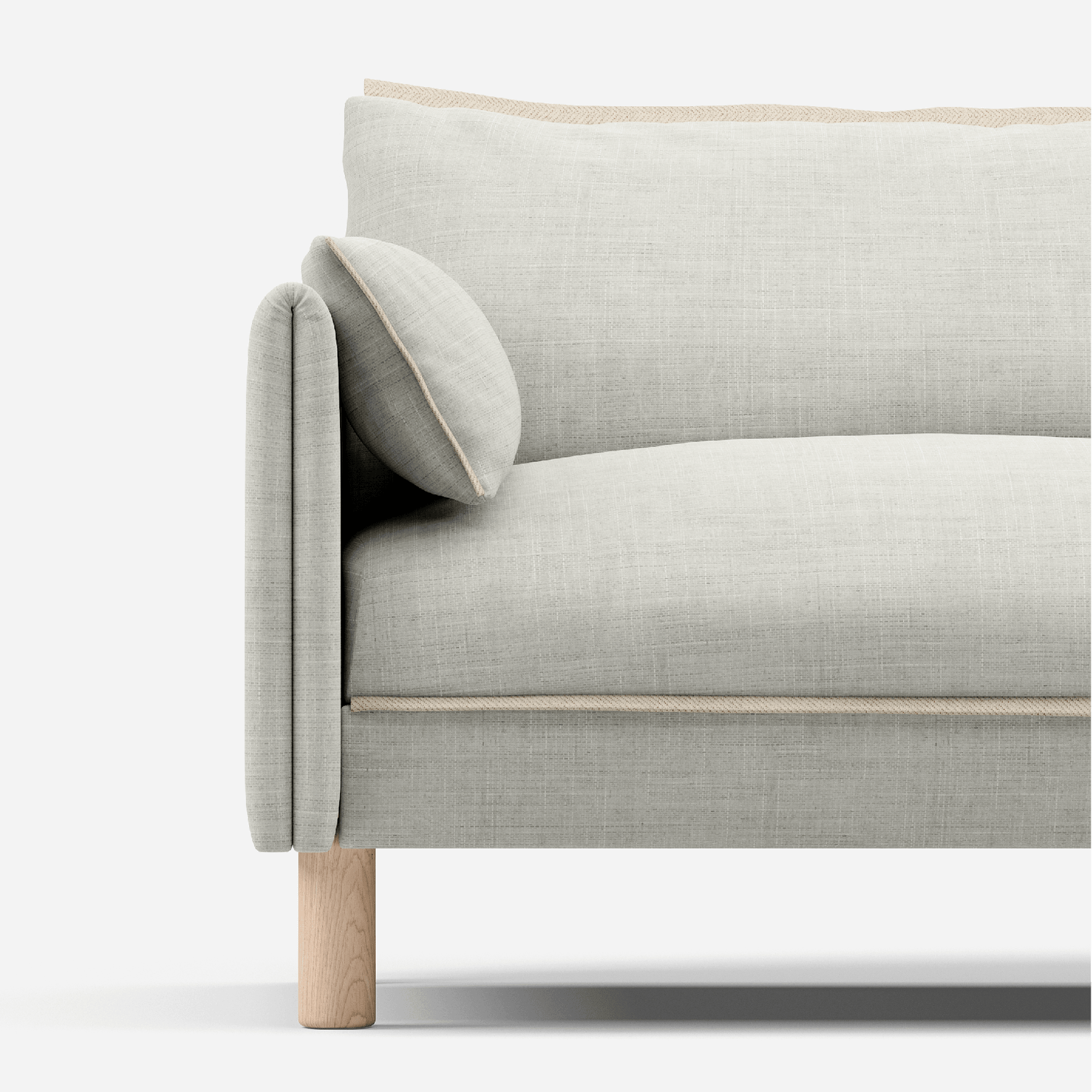 Side Cushions | Weave Ecru - Cozmo