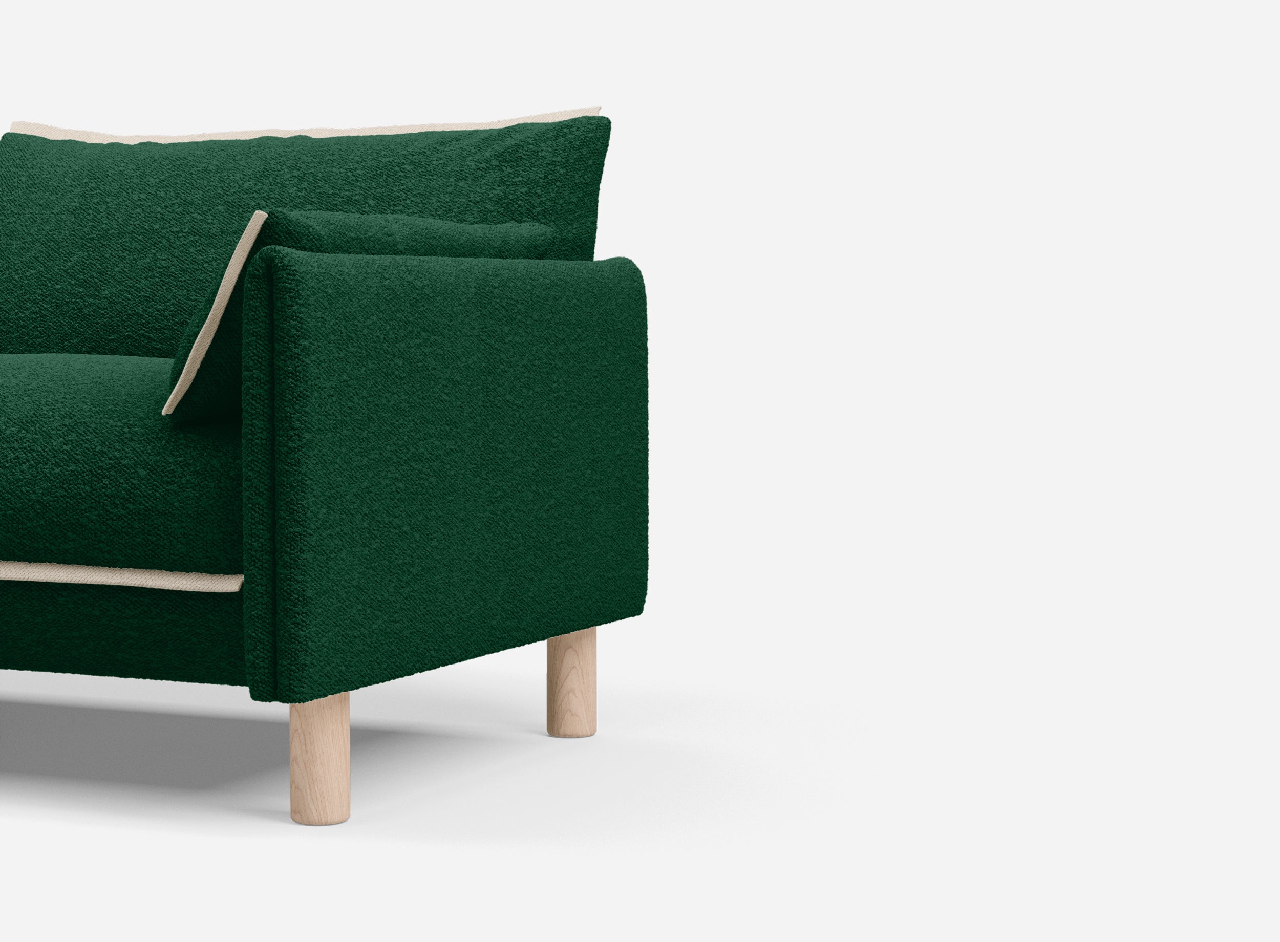 3 Seater Sofa | Green Boucle