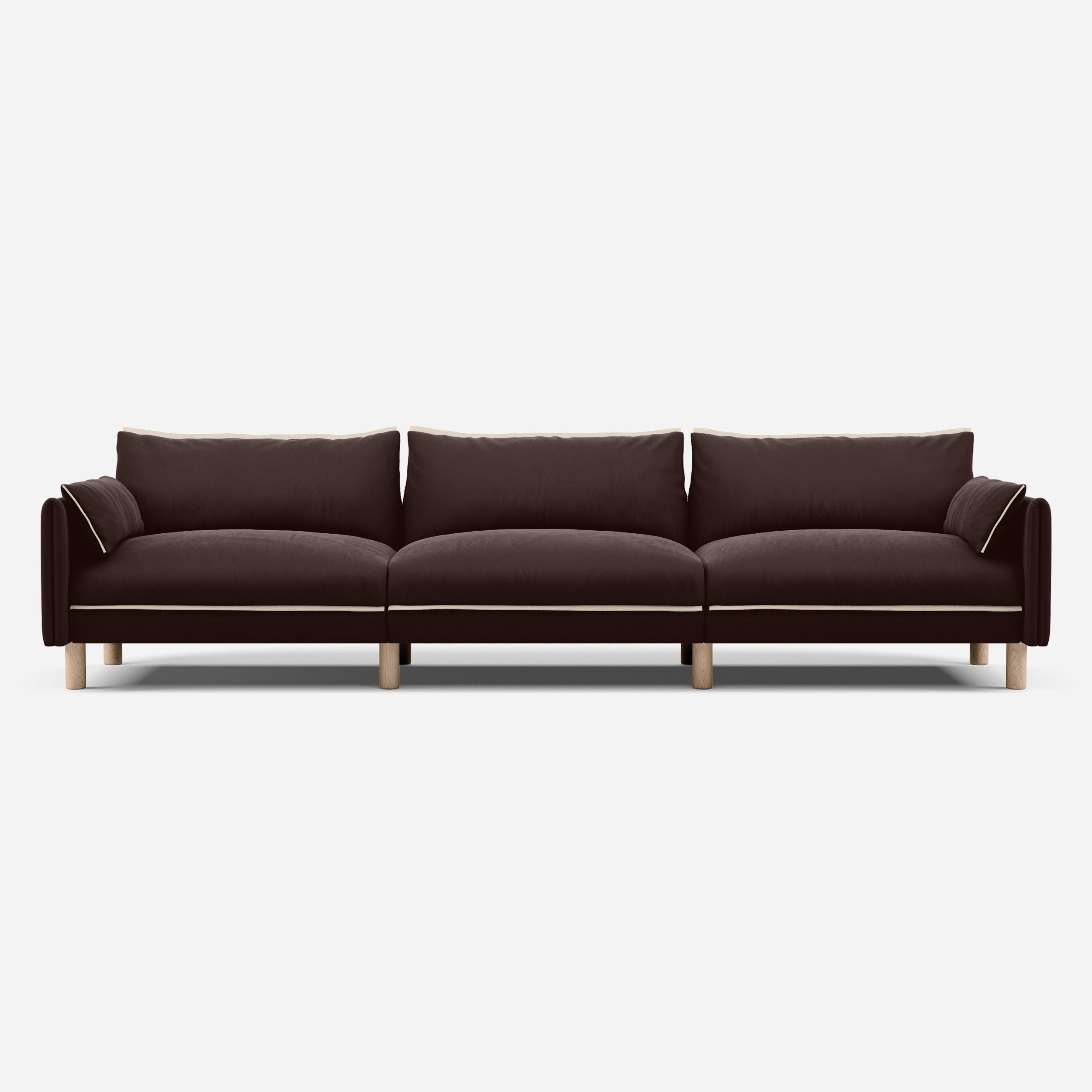 @ Dark Brown Velvet | Natural Trim