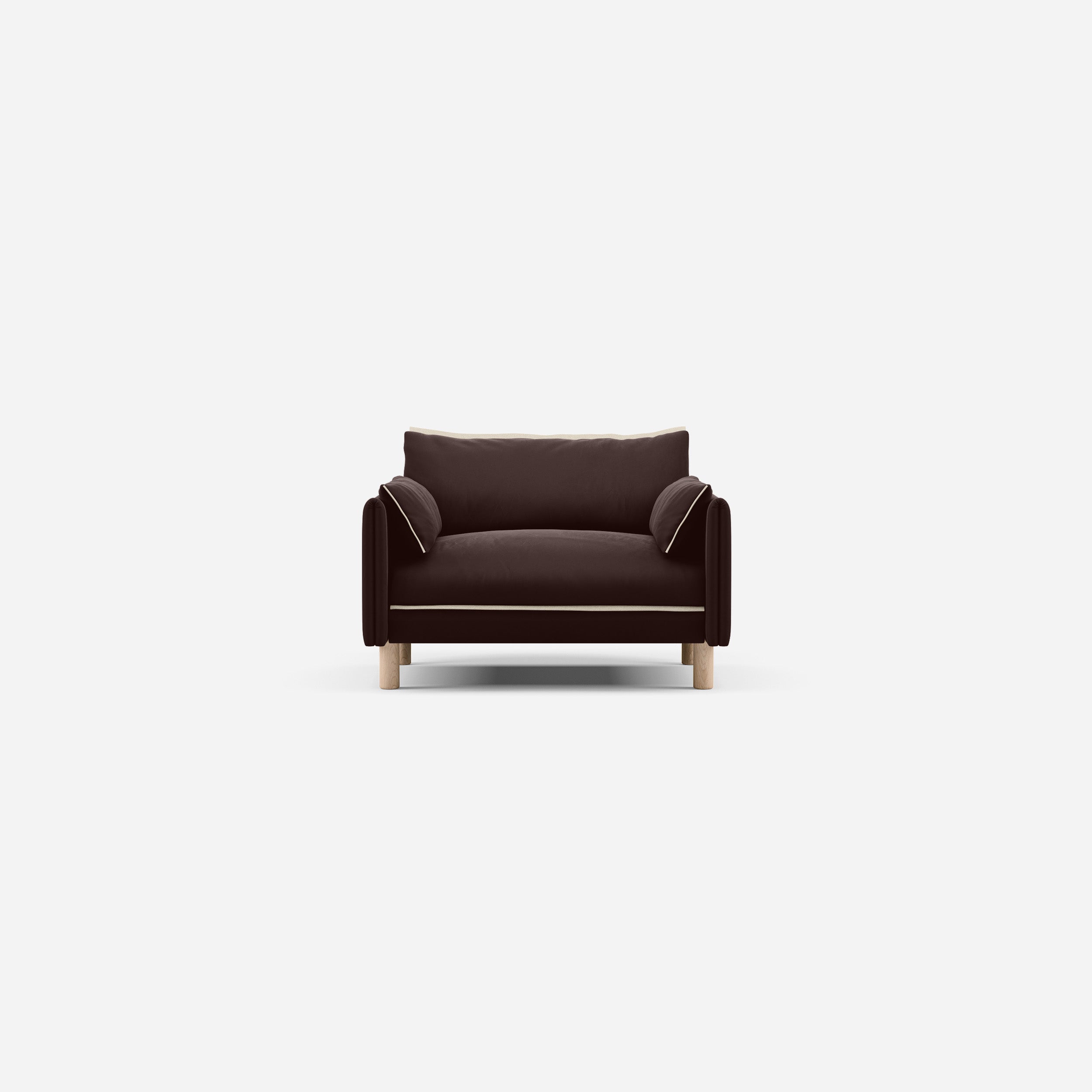 @ Dark Brown Velvet | Natural Trim