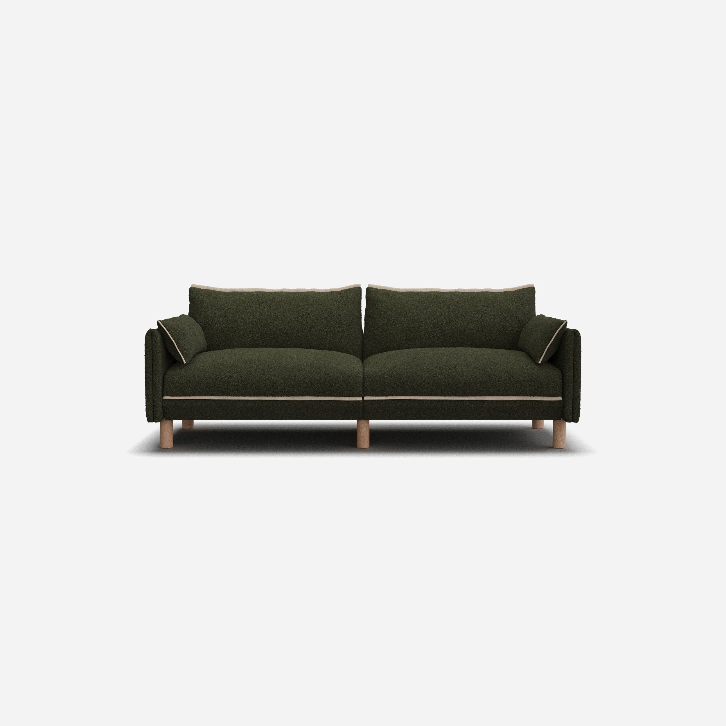 Cozy 3 Seater Sofa | Green Boucle II