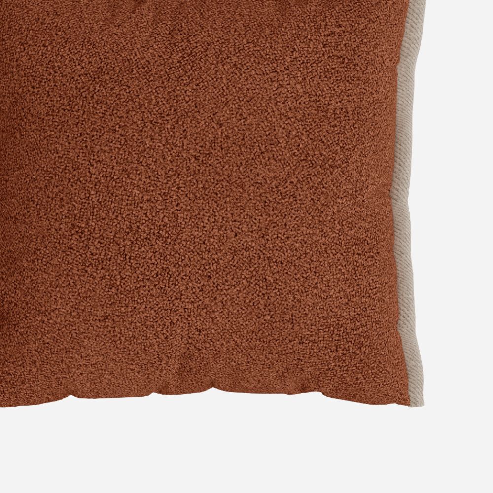 Cozmo Sofas - Side Cushions - Brick Boucle II - n/a Legs - Detail view