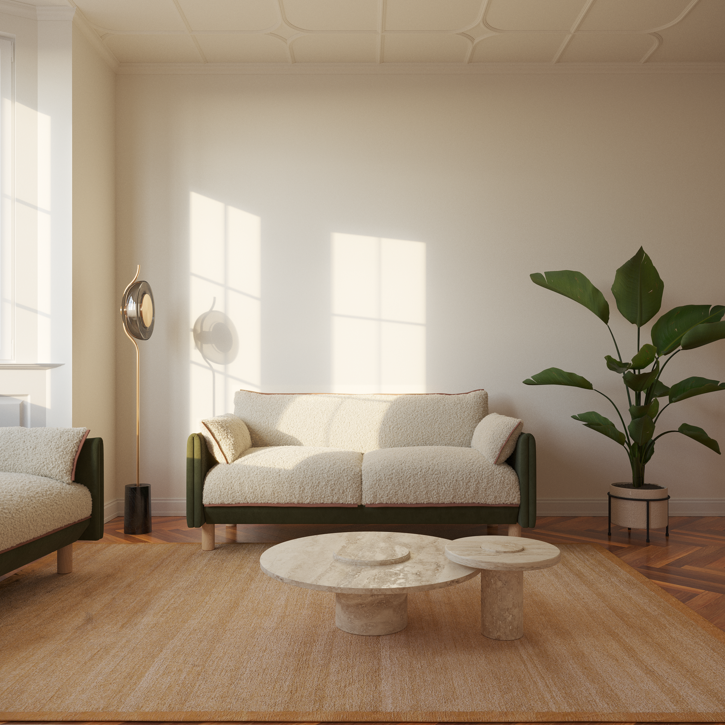 Cozy 3 Seater Sofa | Dark Green Velvet