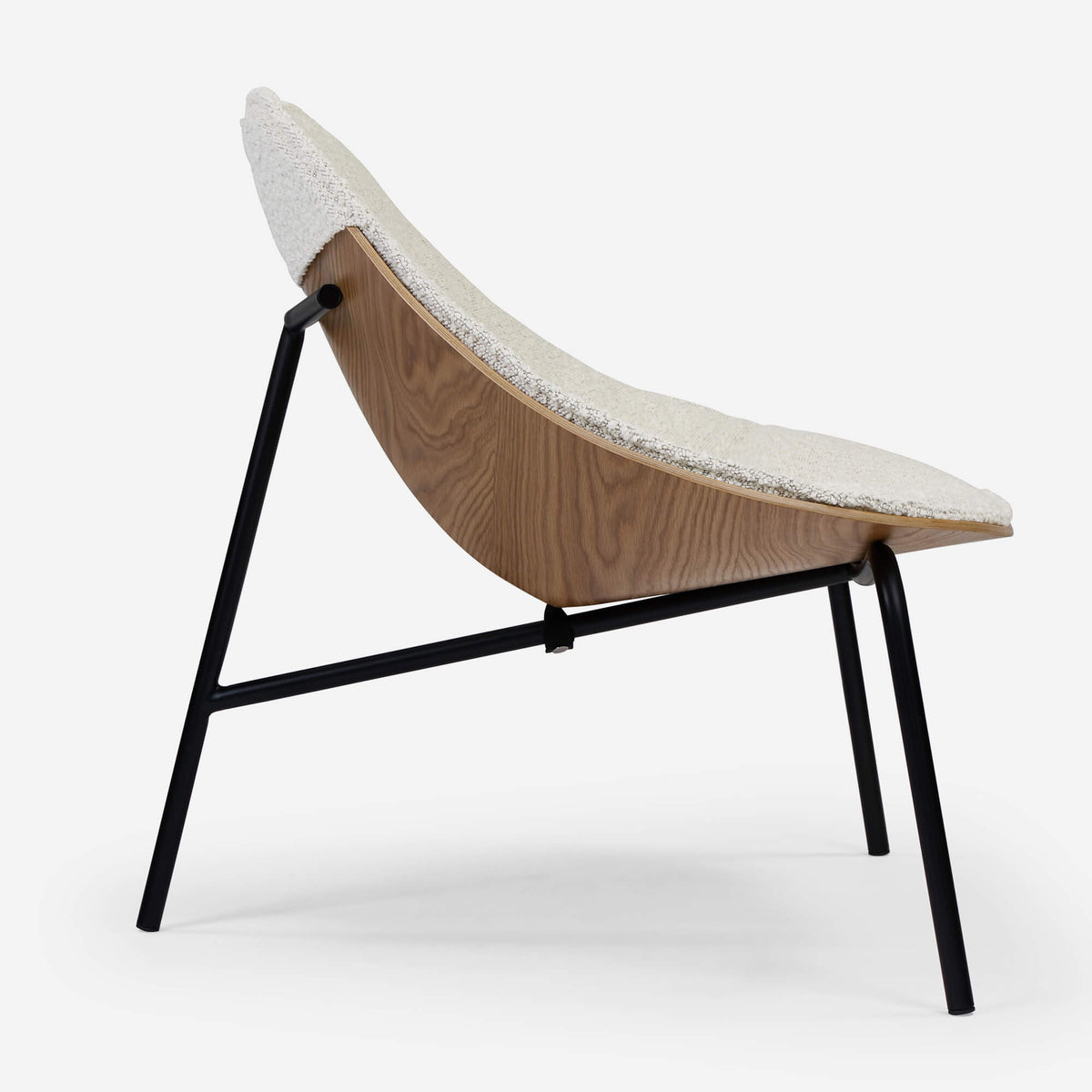 Cozmo Sofas - Gingko Oak Chair - Ecru Boucle - Detail view