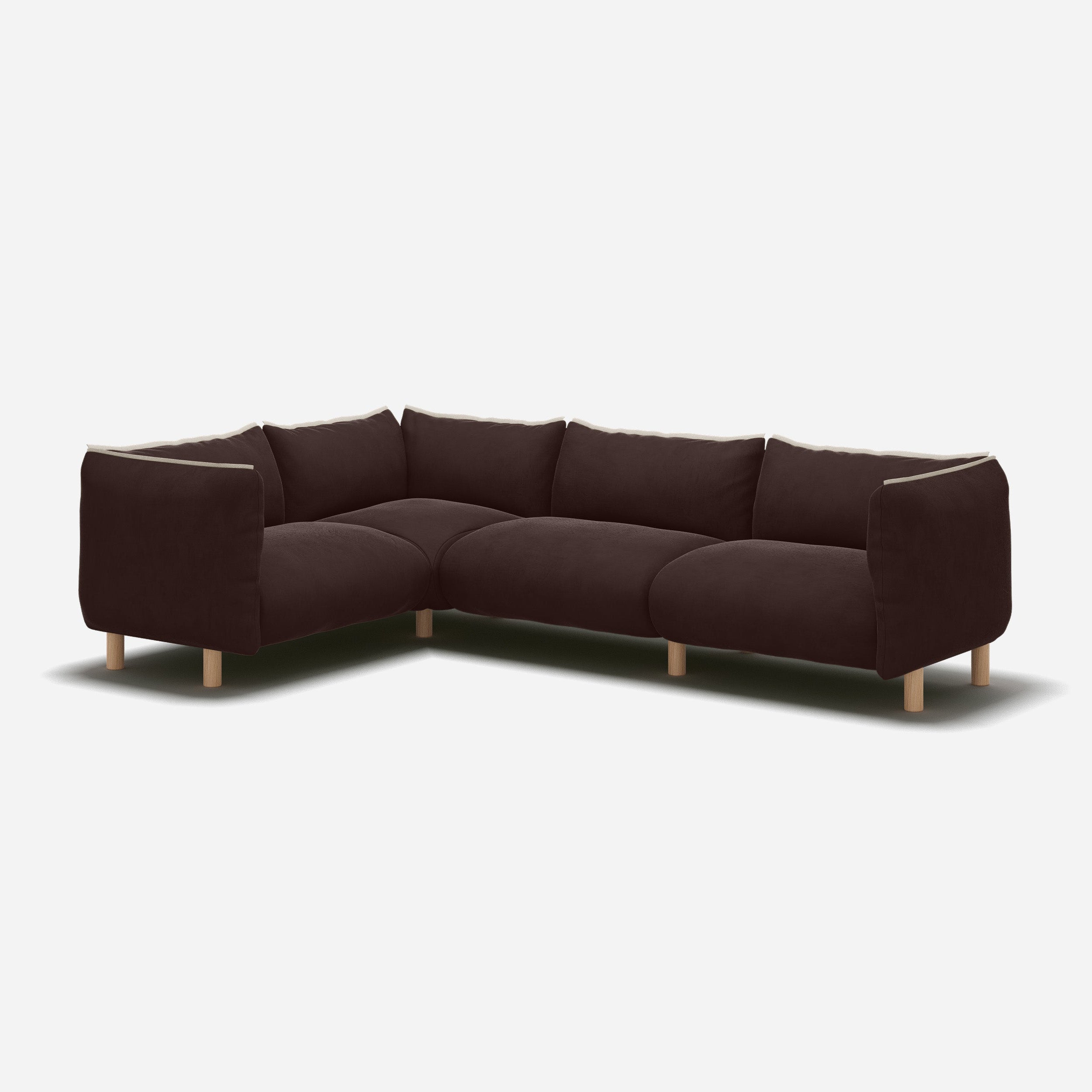 @ Dark Brown Velvet | Natural Trim