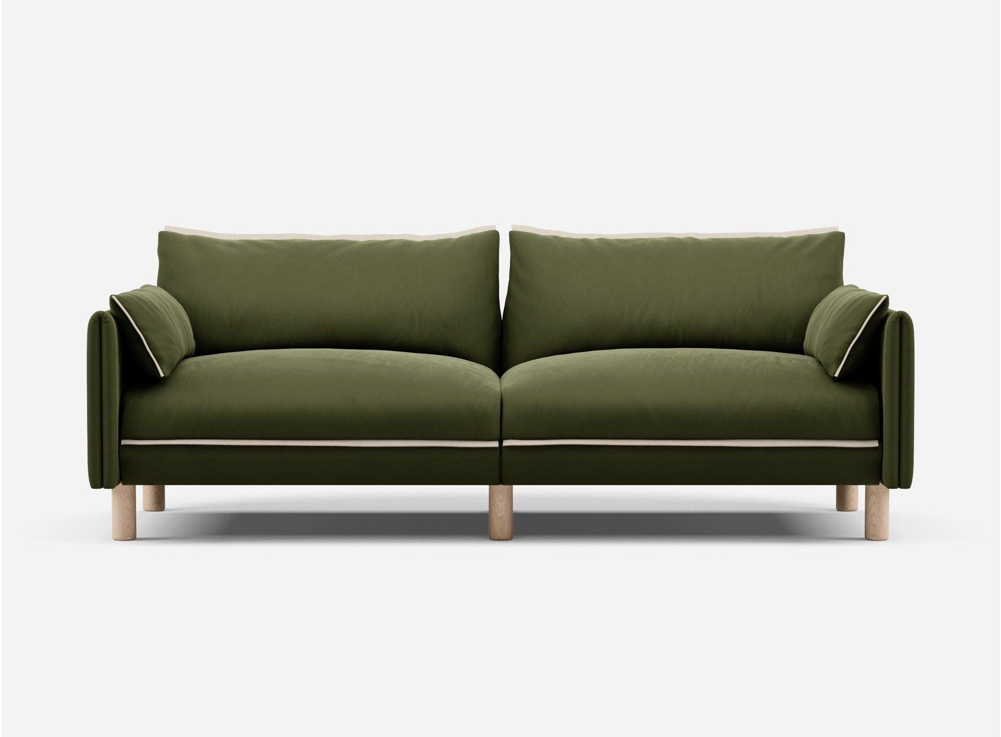 Cozmo 3 Seater Sofa Velvet Dark Green